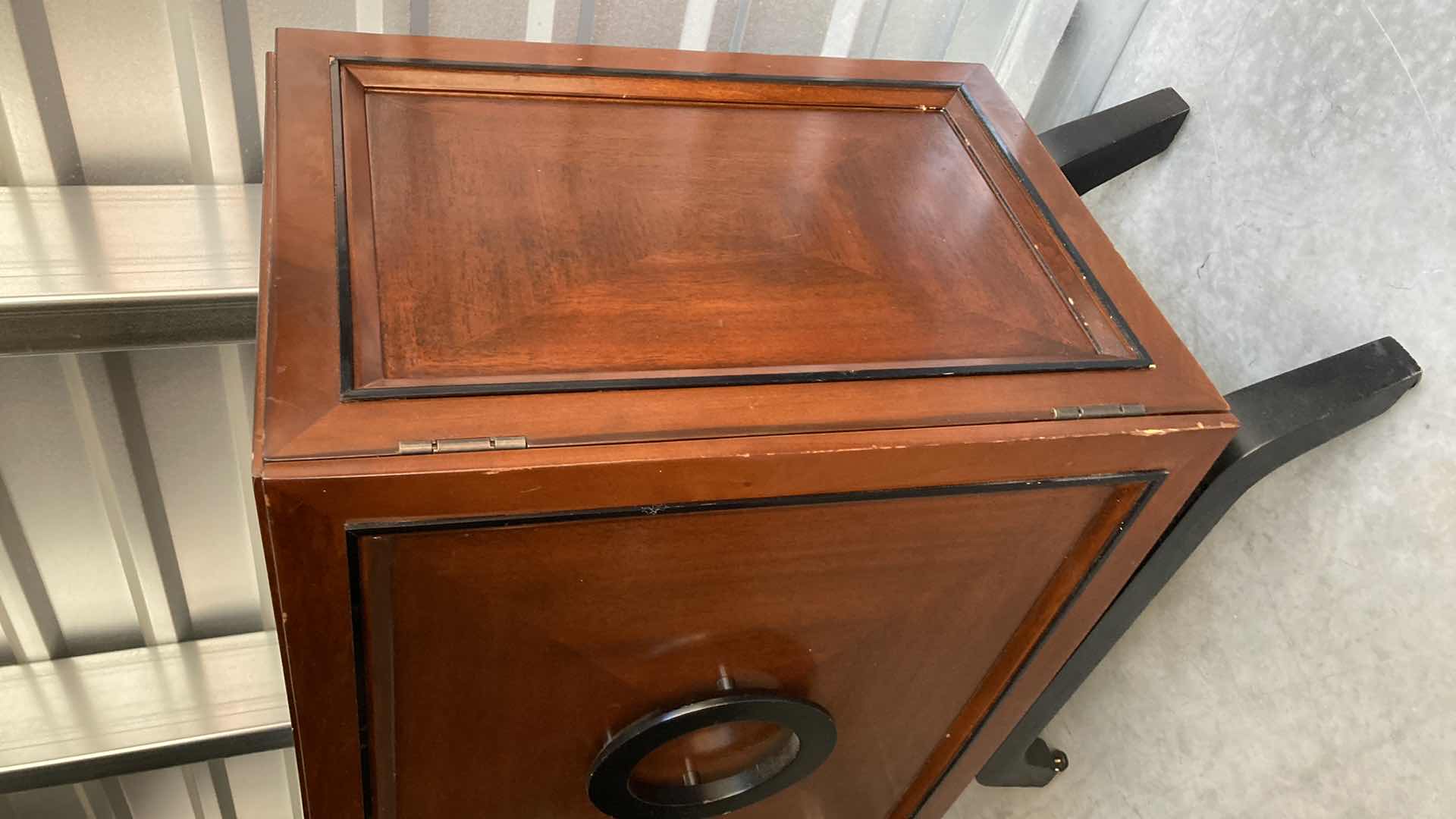 Photo 4 of MID CENTURY CHERRY FINISH WOOD CABINET 25” X 17” H29.25”