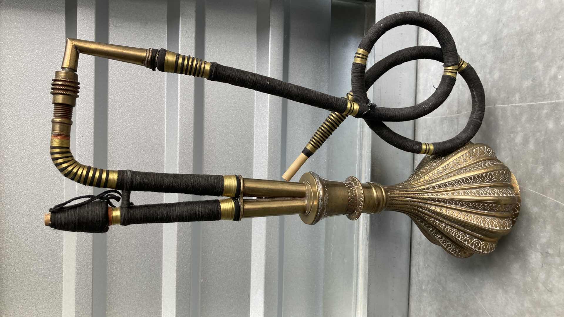 Photo 3 of EARLY CENTURY BRASS HOOKAH 9” X 19”