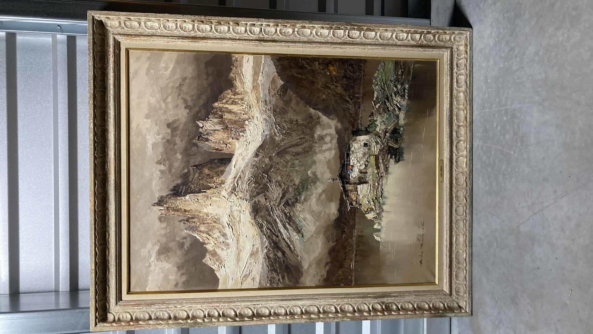 Photo 1 of HEINZ MUNNICH FRAMED ORIGINAL OIL PAINTED CANVAS ARTWORK SIGNED BY ARTIST 1353 30” X 38”