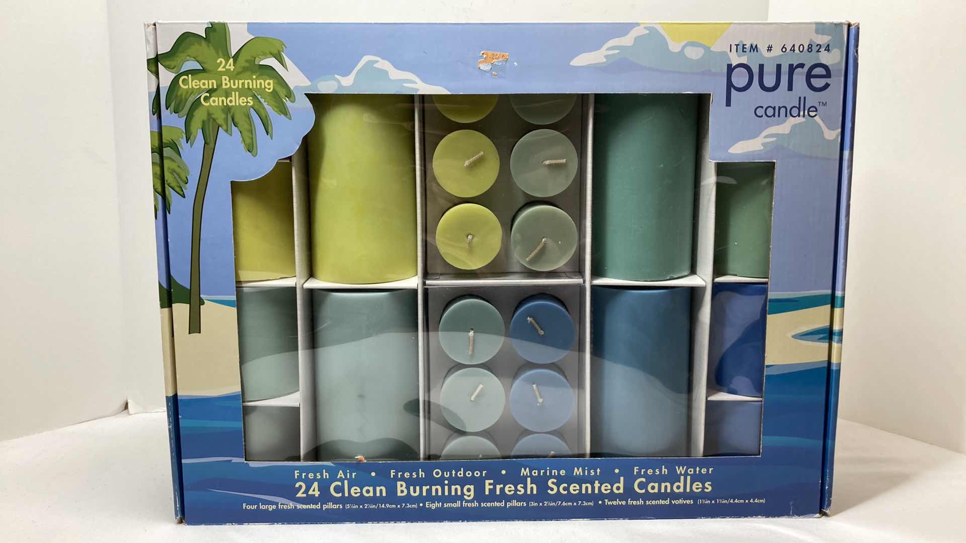 Photo 1 of NEW PURE CANDLE CLEAN BURNING SCENTED CANDLES (24PC)