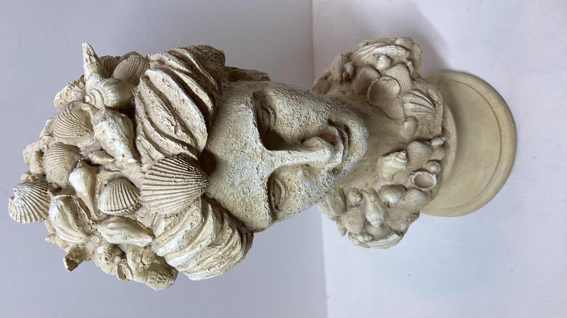 Photo 2 of AQUATIC GOD PLASTER FIGURE HEAD 8” X 7” H19”