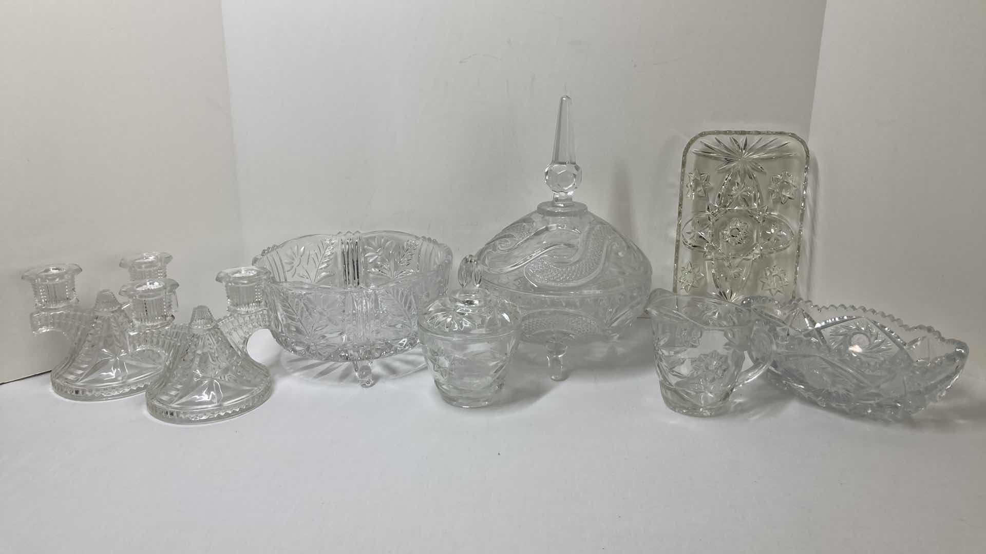 Photo 1 of CLEAR DECORATIVE GLASS- VARIOUS DESIGNS & PURPOSES (8)
