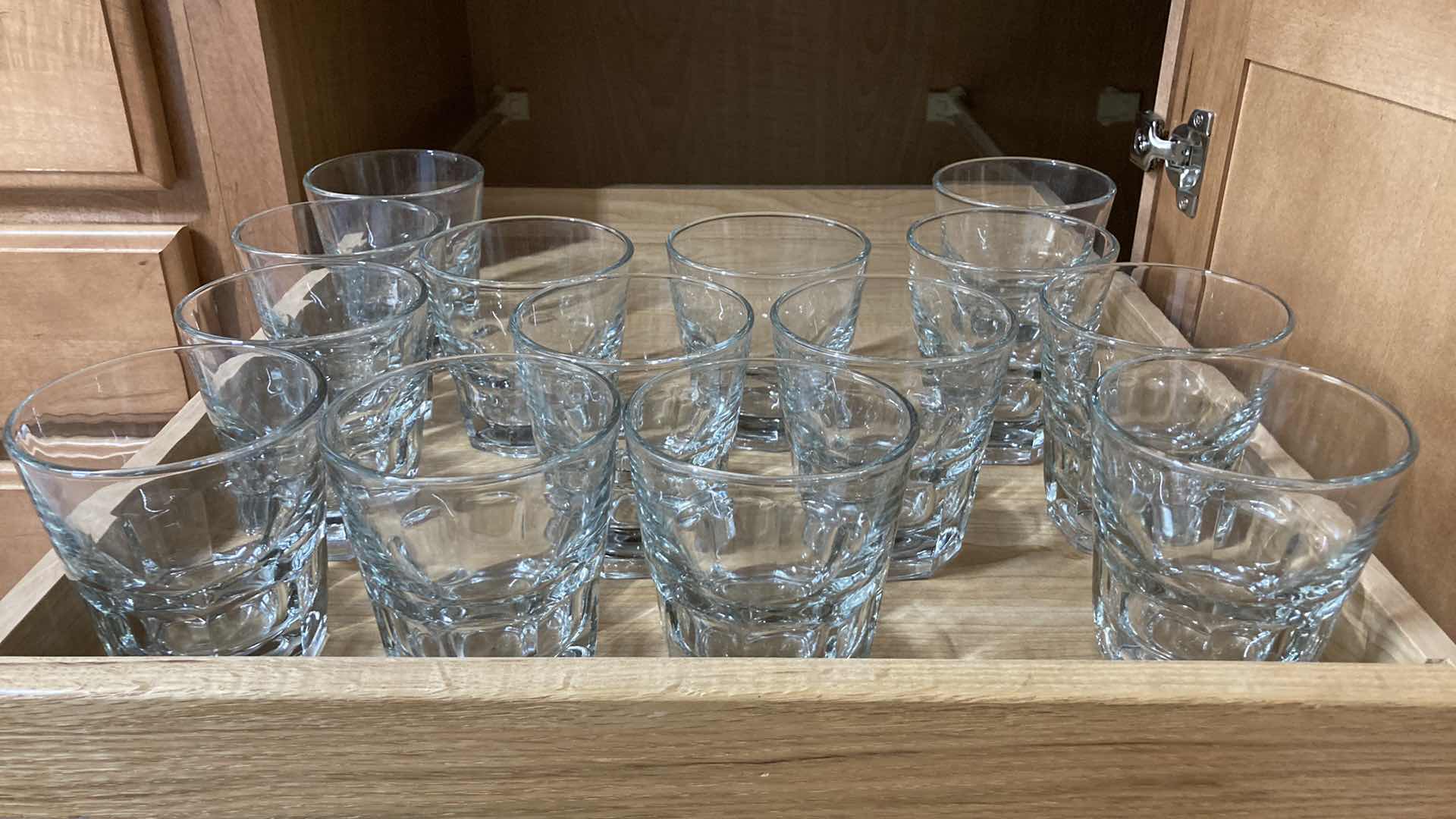 Photo 2 of CLEAR DRINKING GLASSES (14) & WINE GLASSES (4)