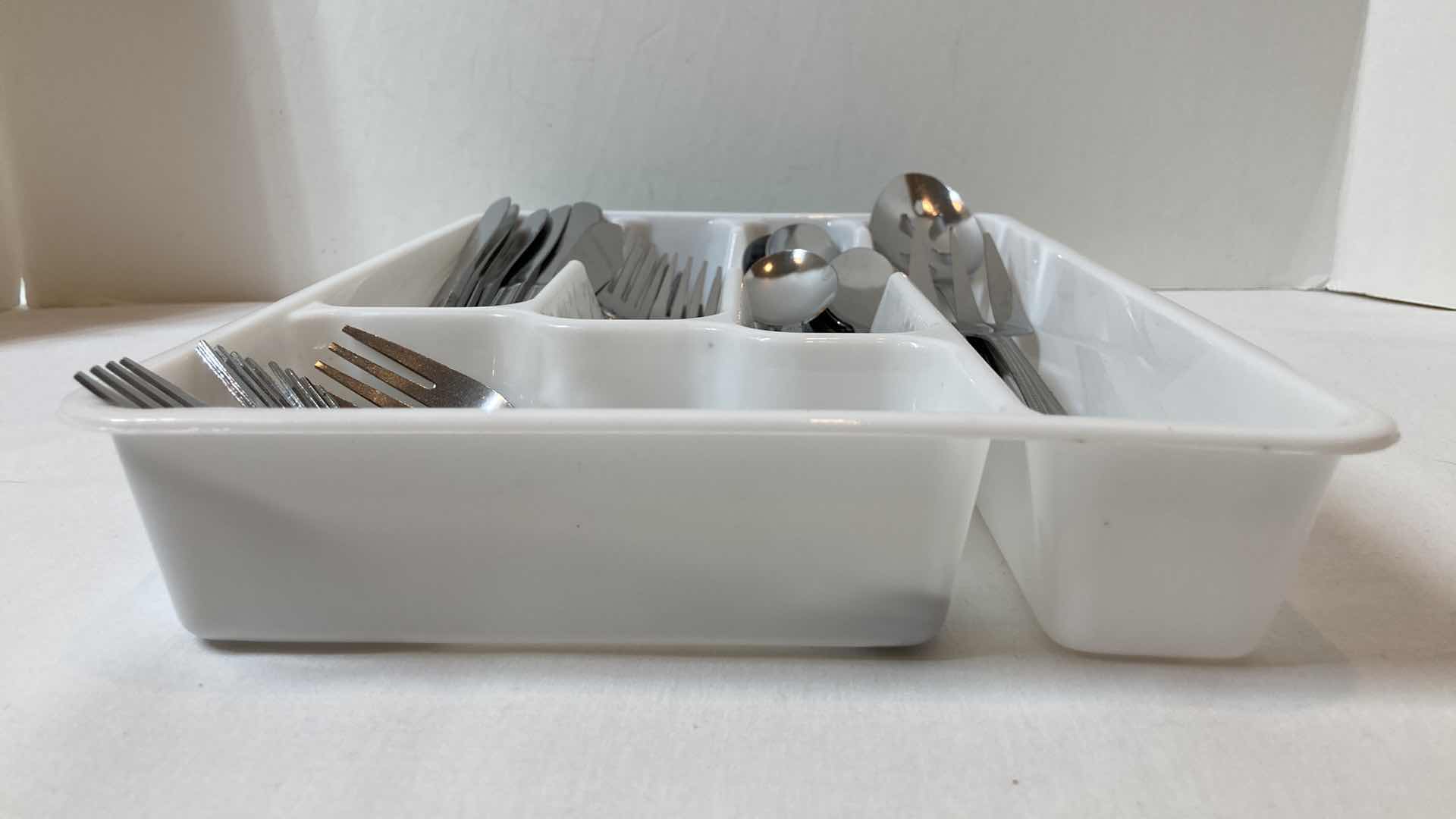 Photo 2 of GIBSON STAINLESS STEEL FLATWARE SET W HOLDER