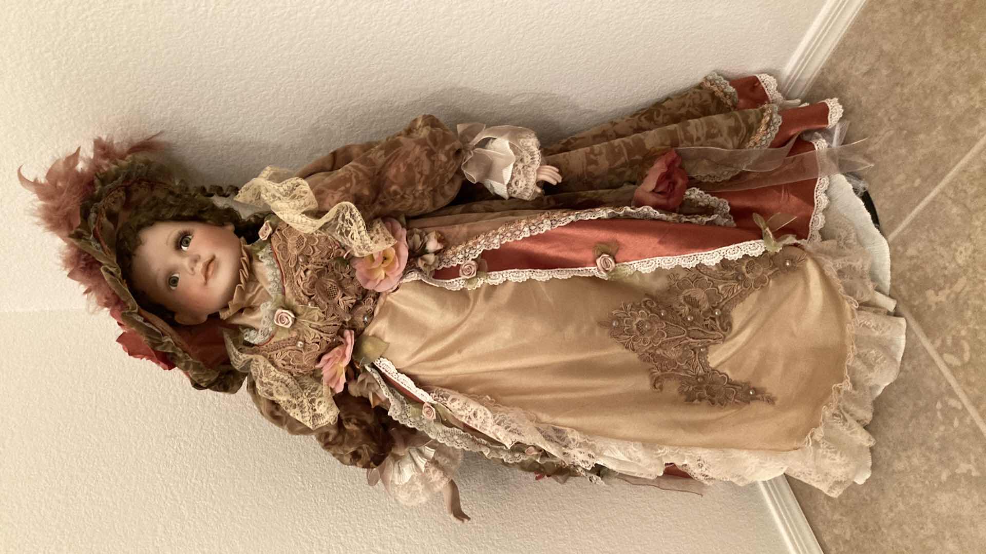 Photo 1 of VICTORIAN STYLE DOLL W STAND 20” X 41”