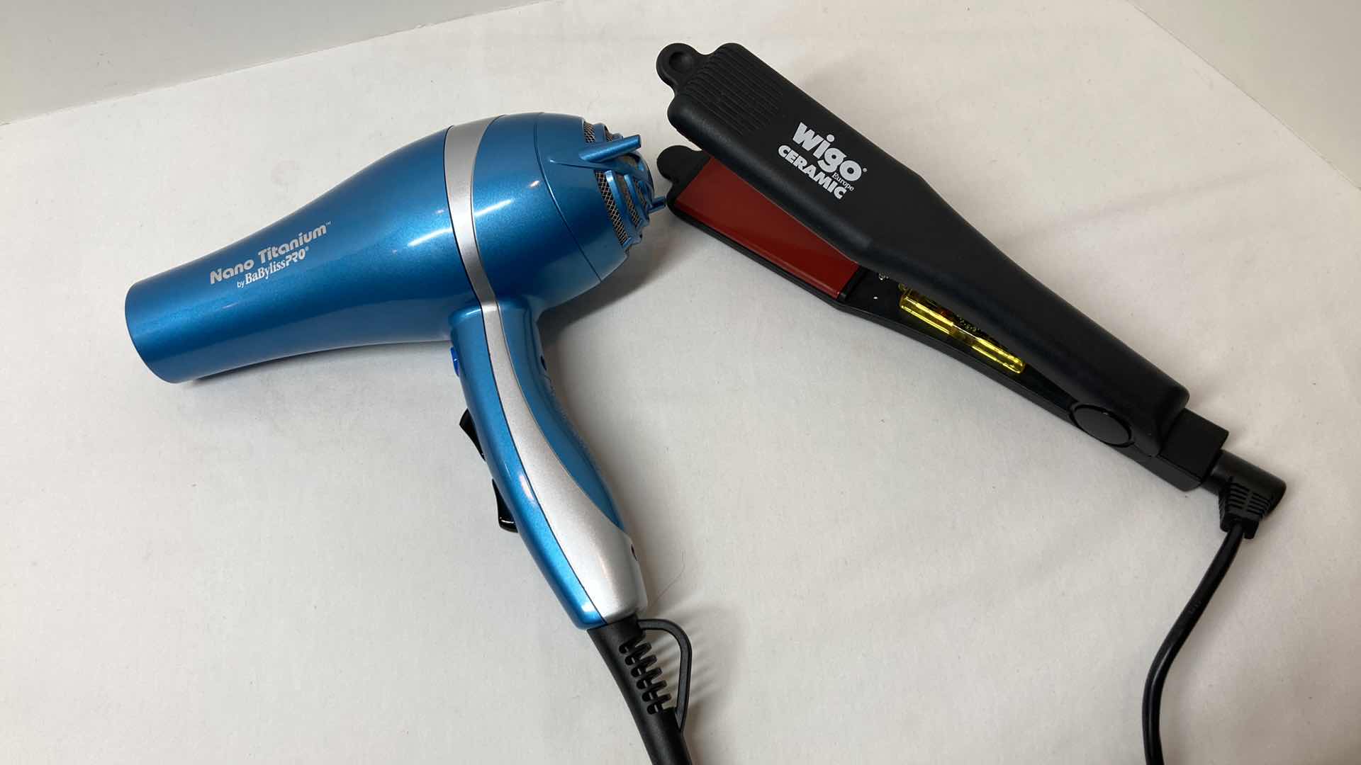 Photo 1 of BABYLISS PRO NANO TITANIUM HAIR DRYER MODEL BABNT5548 W WIGO EUROPE CERAMIC FLAT IRON MODEL WG5308