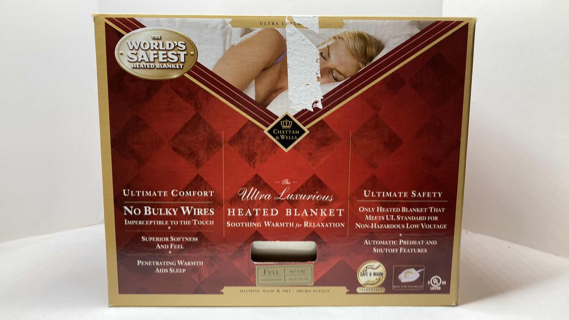 Photo 1 of CHATTAM & WELLS FULL SIZE HEATED OFF WHITE BLANKET