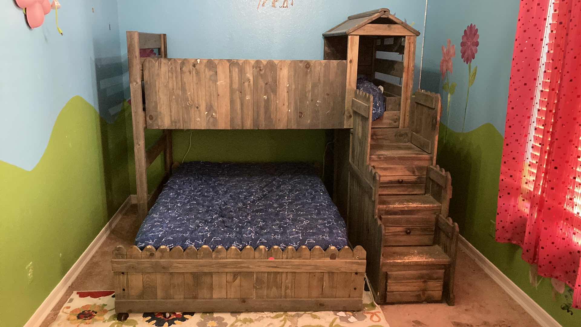 Photo 1 of THE FORT COLLECTION DRIFTWOOD LOFT STYLE TWIN & FULL SIZE KIDS BED SET 87” X 83” H76”