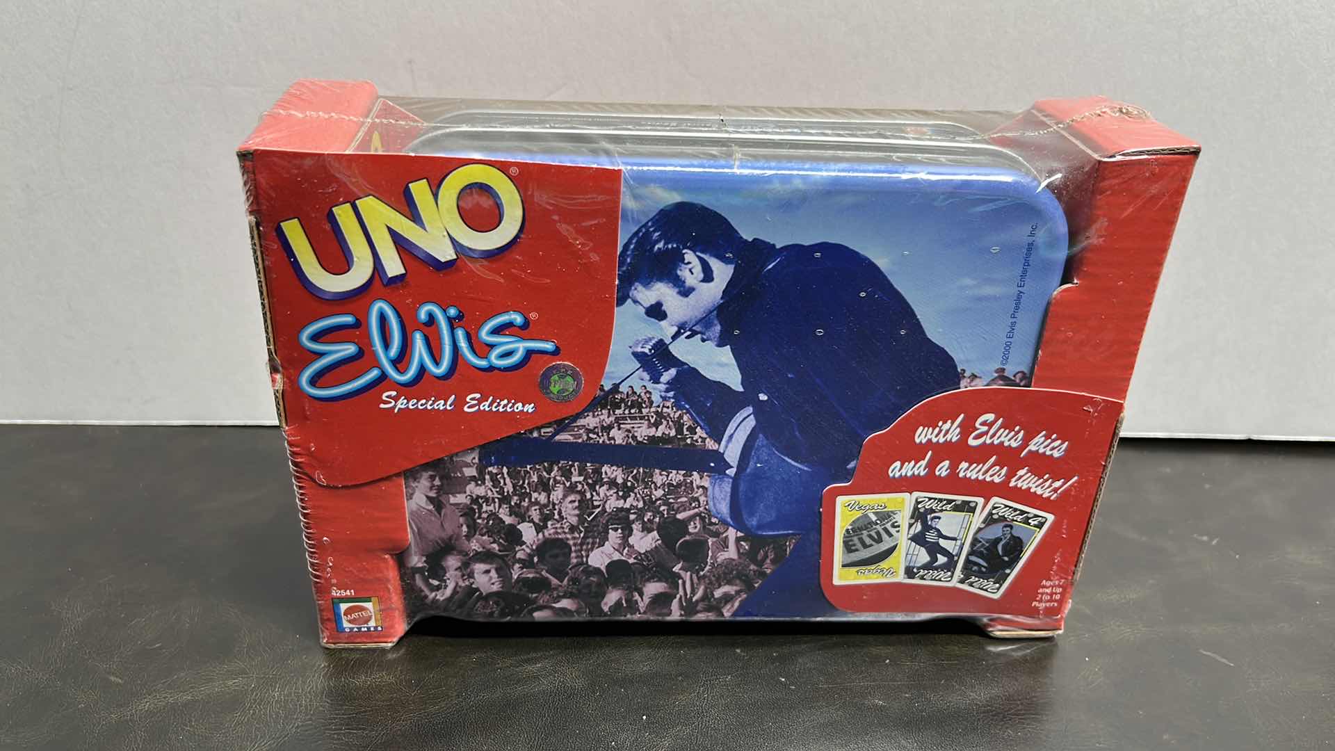 Photo 1 of NEW MATTEL GAMES UNO SPECIAL EDITION ELVIS PRESLEY W STORAGE TIN CARD GAME MODEL 42541