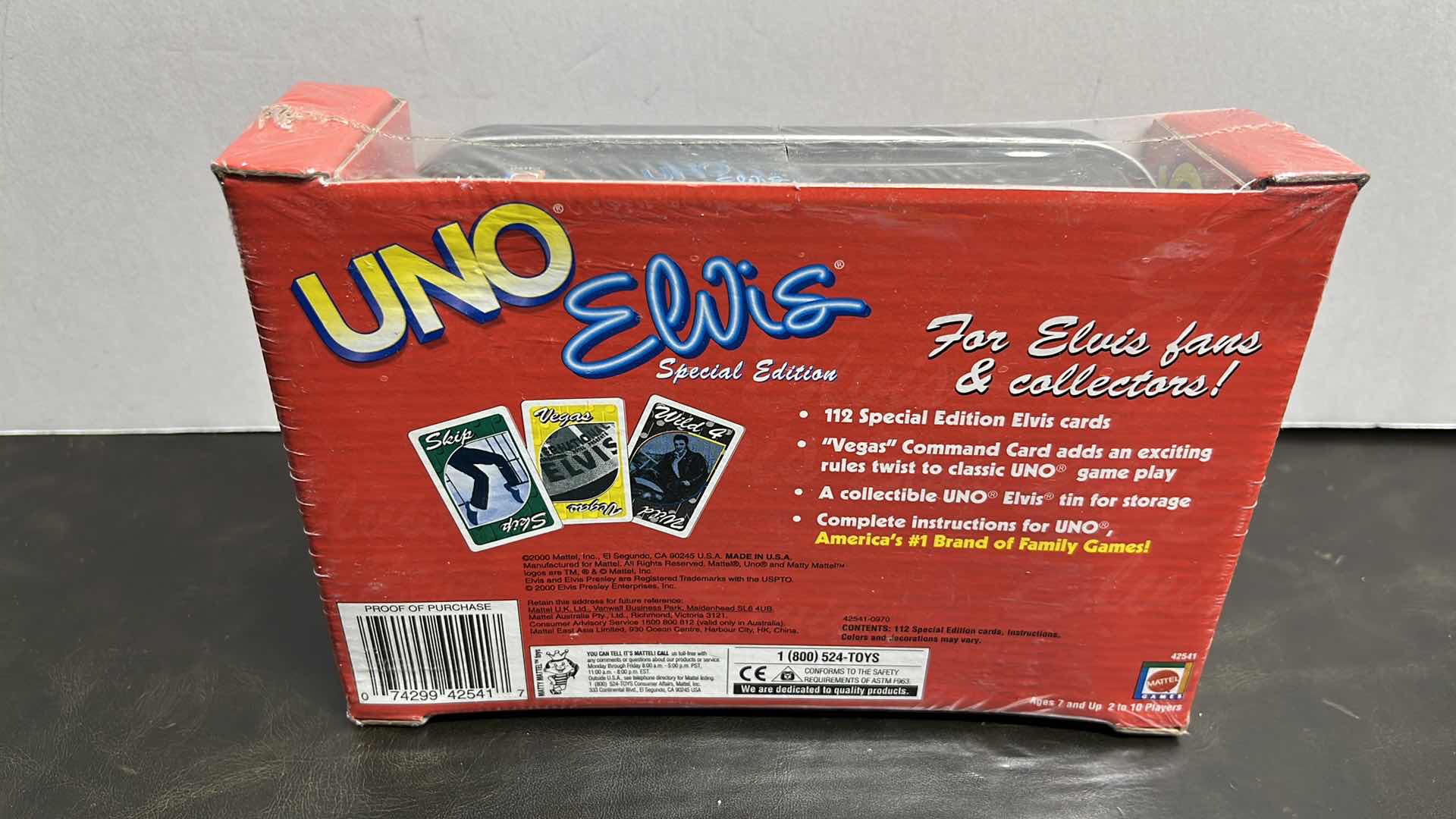 Photo 4 of NEW MATTEL GAMES UNO SPECIAL EDITION ELVIS PRESLEY W STORAGE TIN CARD GAME MODEL 42541