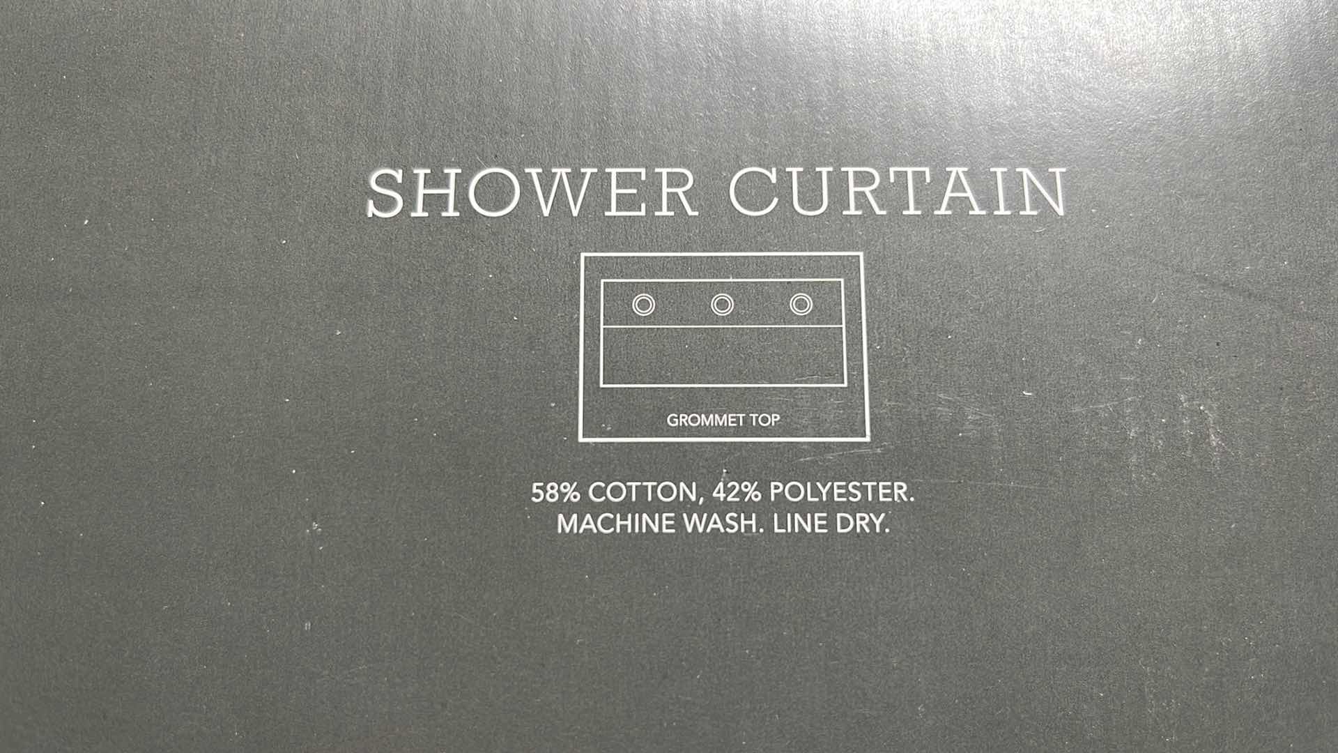 Photo 4 of NEW THRESHOLD GRAY HEATHERED WAFFLE SHOWER CURTAIN 72” X 72”