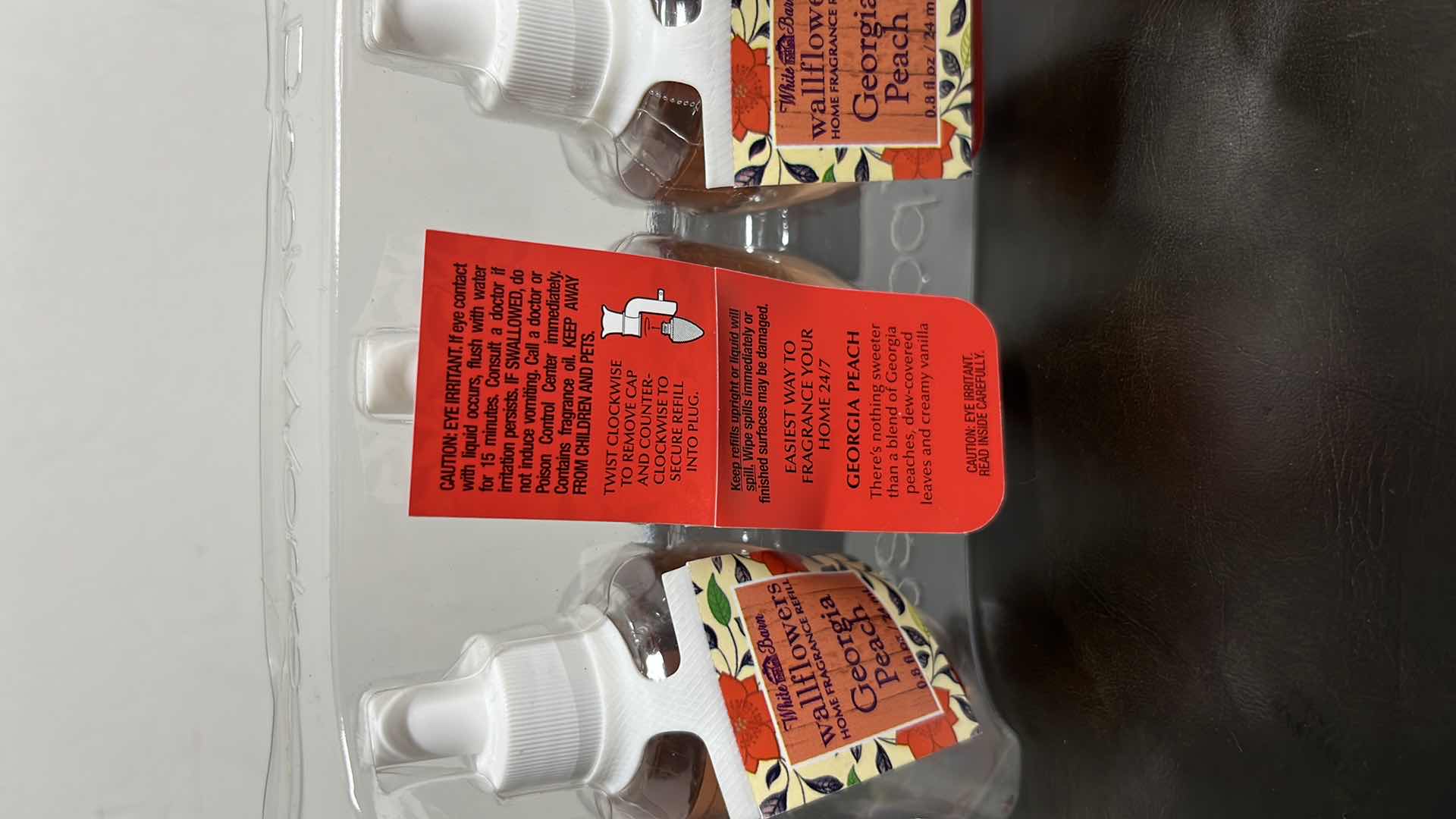 Photo 3 of NEW BATH & BODY WORKS WHITE BARN WALLFLOWERS GEORGIA PEACH HOME FRAGRANCE REFILL (PACK OF 4)