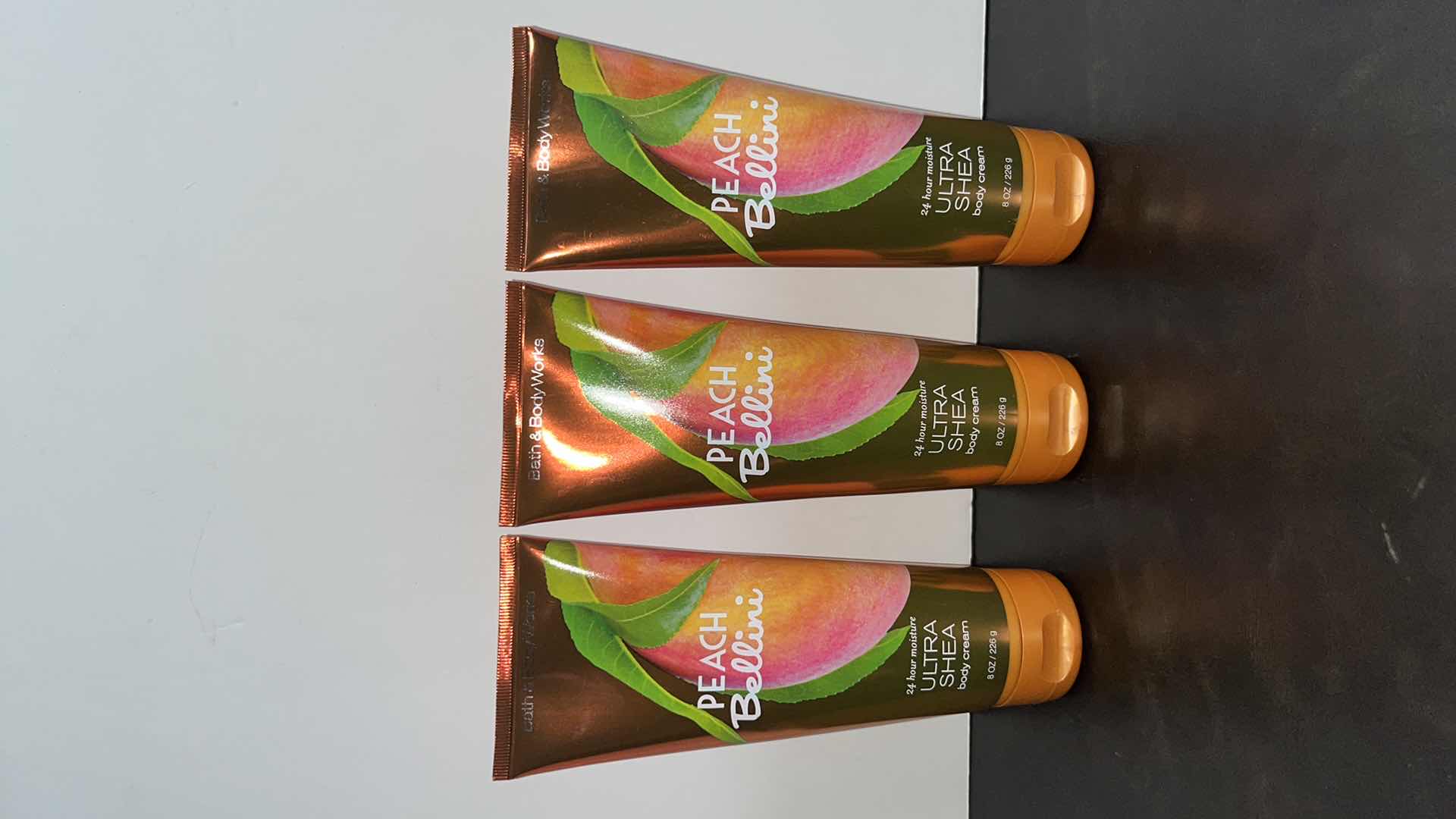 Photo 1 of NEW BATH & BODY WORKS PEACH BELLINI 24 HOUR MOISTURE ULTRA SHEA BODY CREAM (3)