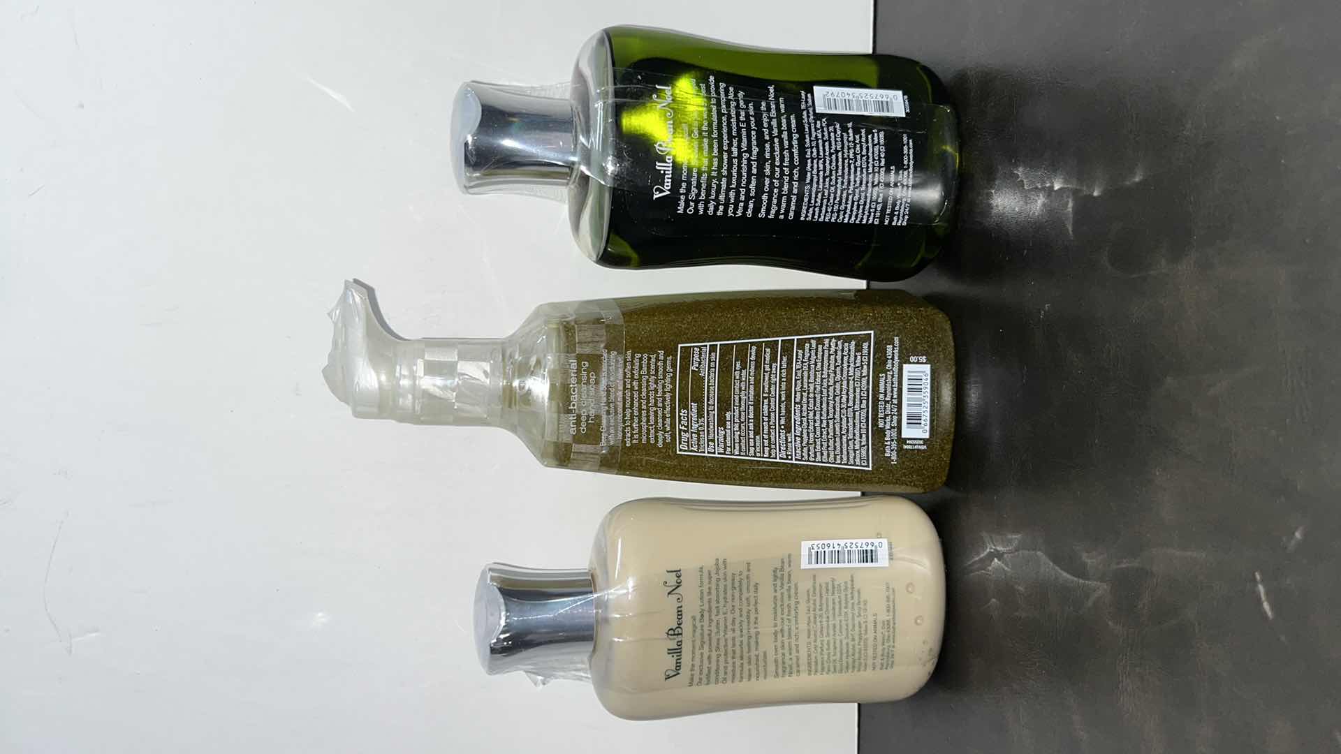 Photo 2 of NEW BATH & BODY WORKS VANILLA BEAN NOEL BODY LOTION, SHOWER GEL & ANTI-BACTERIAL DEEP CLEANSING HAND SOAP