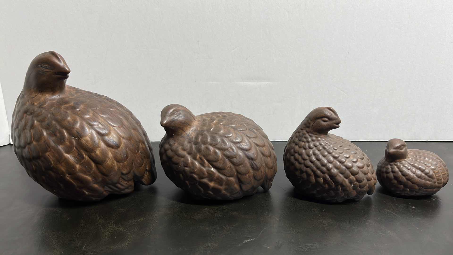 Photo 2 of PHEASANT CERAMIC FIGURINE FAMILY (4)