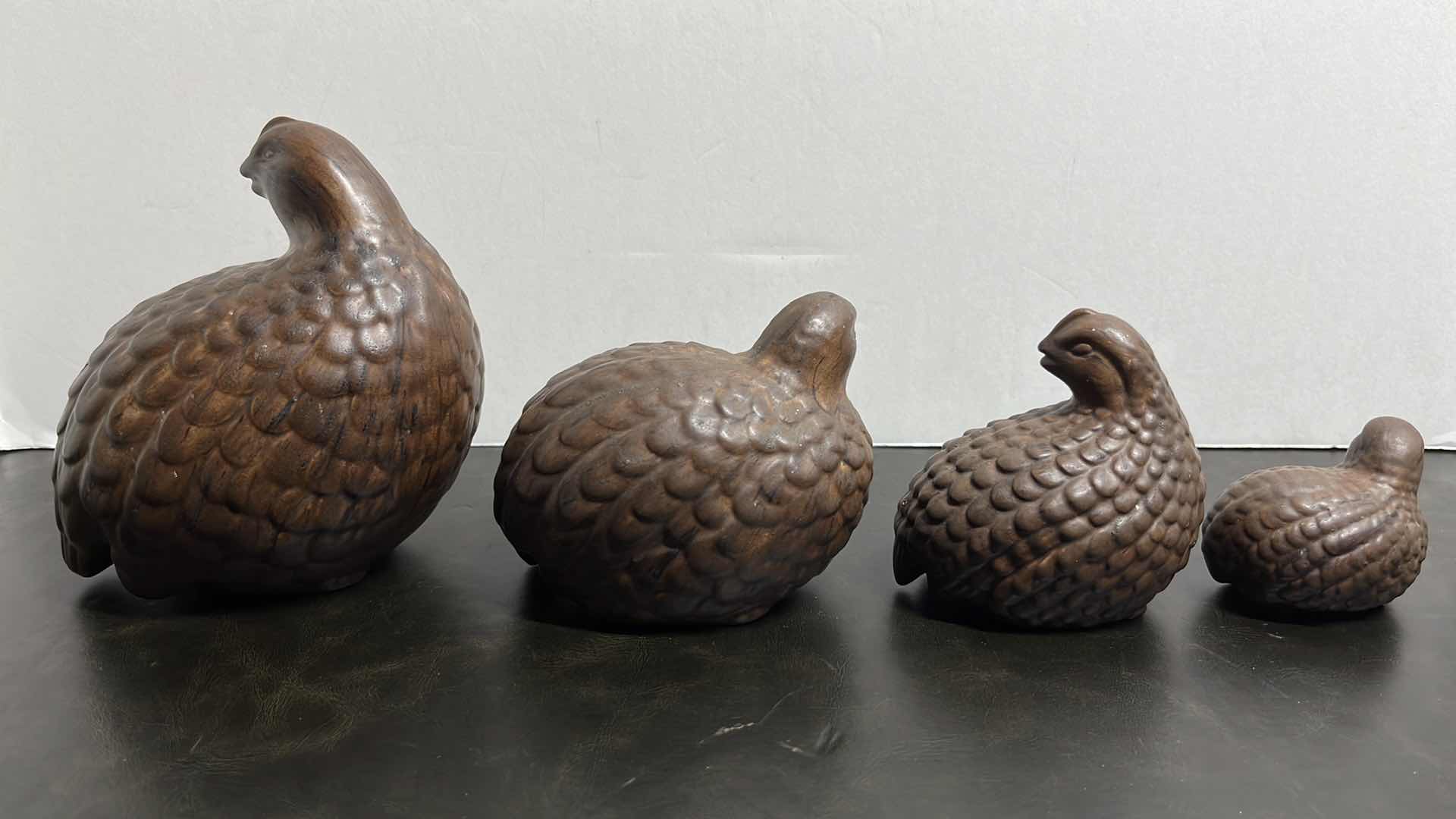 Photo 1 of PHEASANT CERAMIC FIGURINE FAMILY (4)