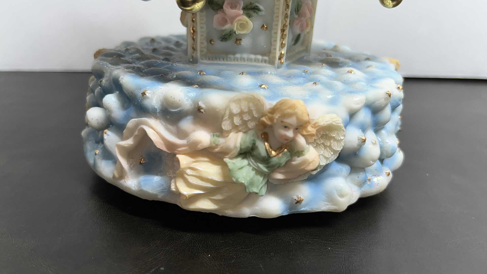 Photo 4 of GENMORE CORP CERAMIC MUSICAL ANGEL CAROUSEL “MUSIC OF THE NIGHT” 1999, MODEL #48178