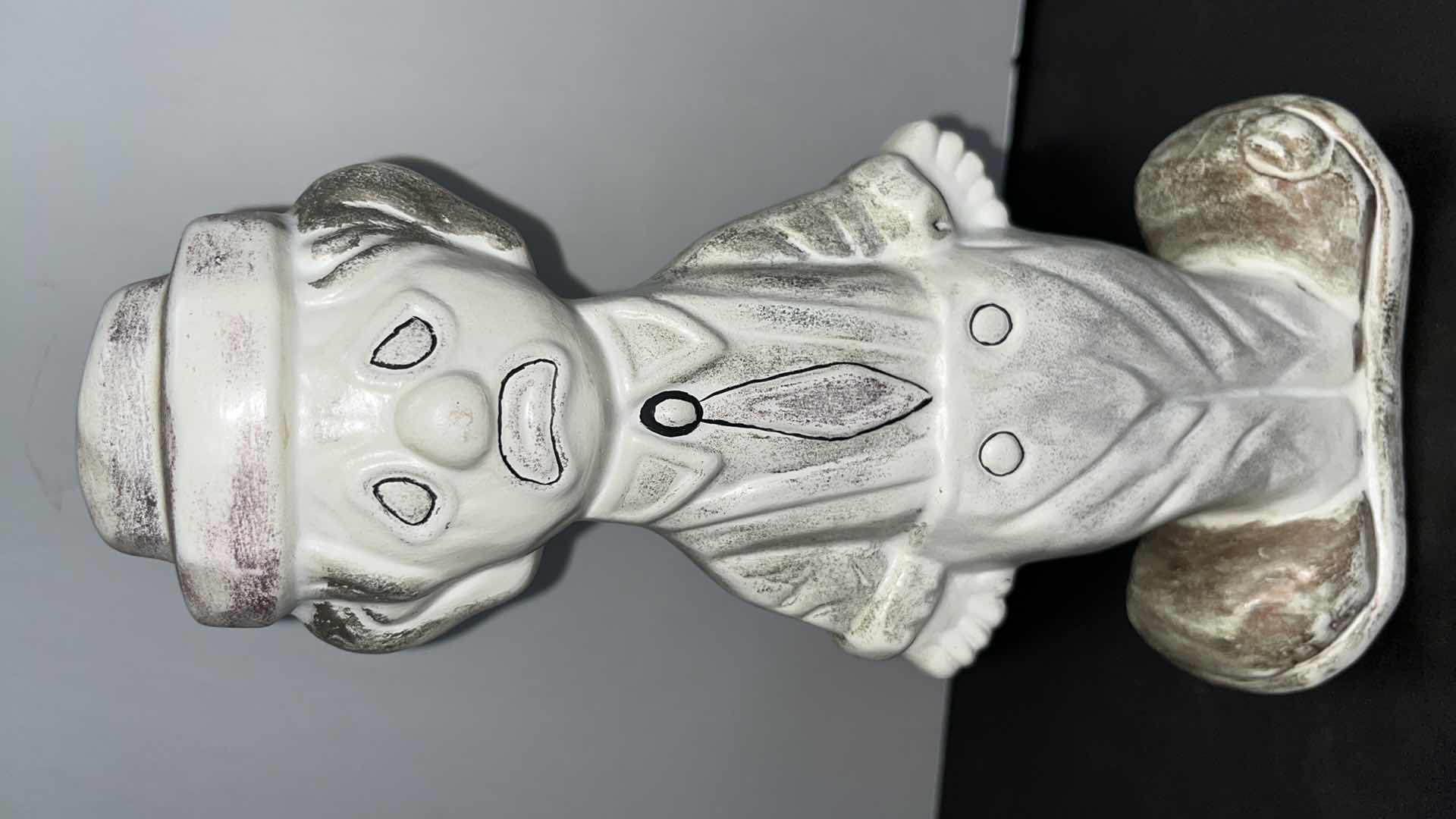 Photo 3 of VINTAGE CERAMIC DOUBLE-SIDED CLOWN BANK & BUDDHA STATUE