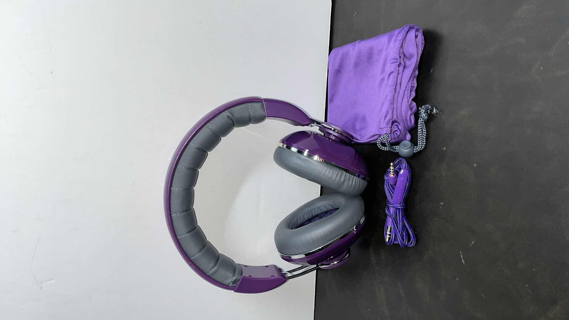 Photo 1 of JLAB BOMBORA OVER-EAR PURPLE HEADPHONES W UNIVERSAL MIC & BAG