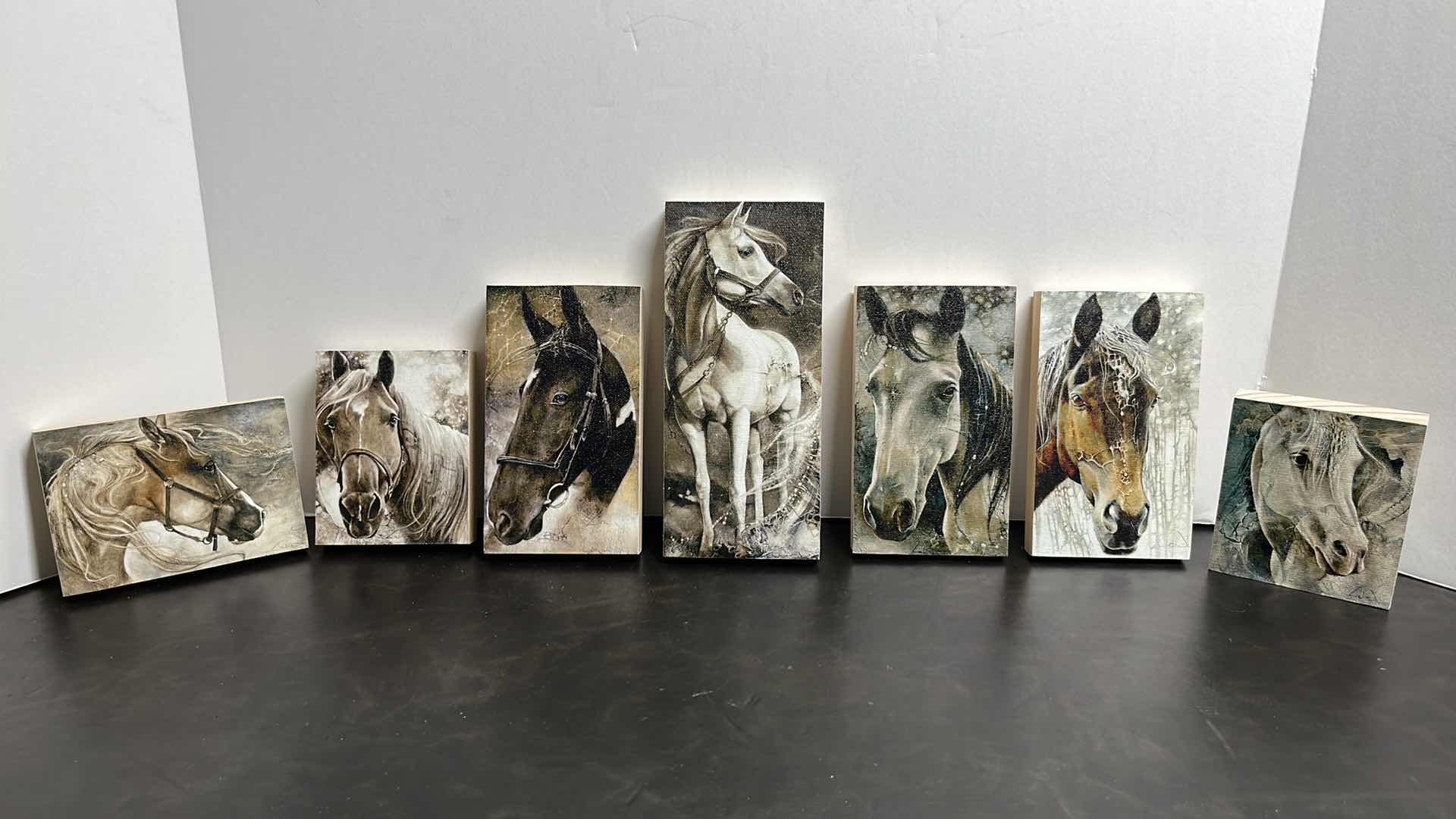 Photo 1 of LIDIA WYLANGOWSKA MINIATURES READY TO HANG GICLEE PRINTS ON WOOD (7)