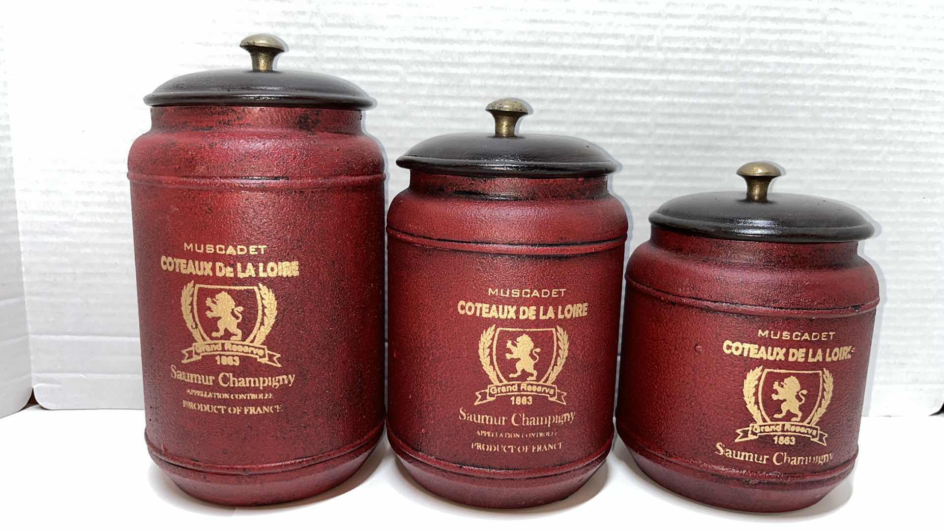 Photo 1 of DECO 79 METAL CANISTERS 7”, 8”, 9”, (3)