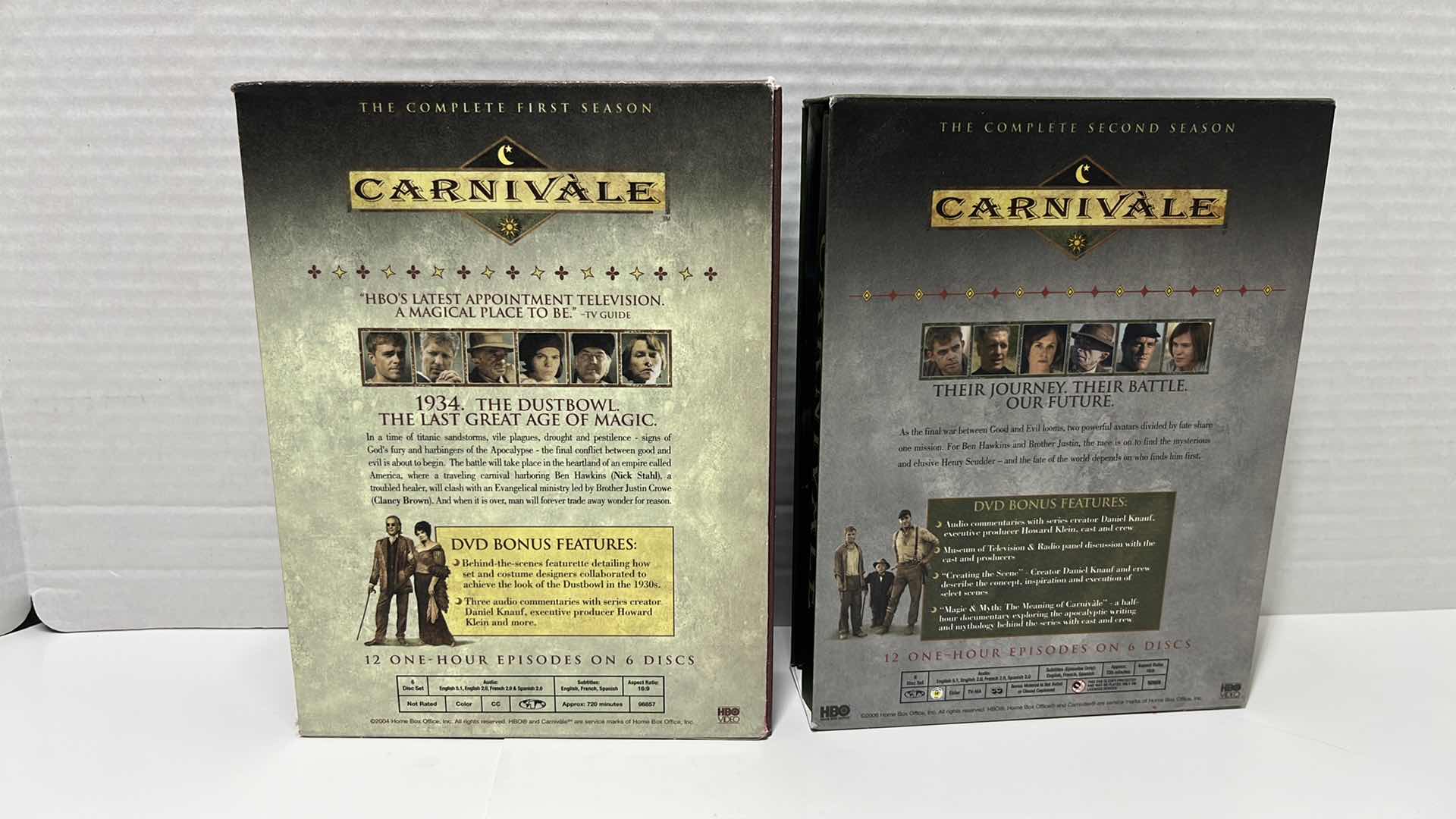 Photo 3 of CARNIVALE THE COMPLETE FIRST & SECOND SEASON 6 DISC DVD SETS (2)
