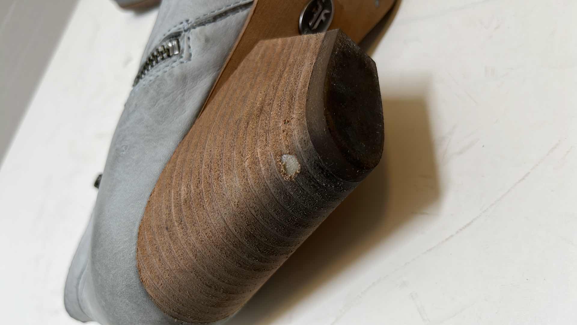 Photo 9 of FRYE REINA ANKLE BOOTIES, LIGHT GREY (WOMENS SIZE 9)