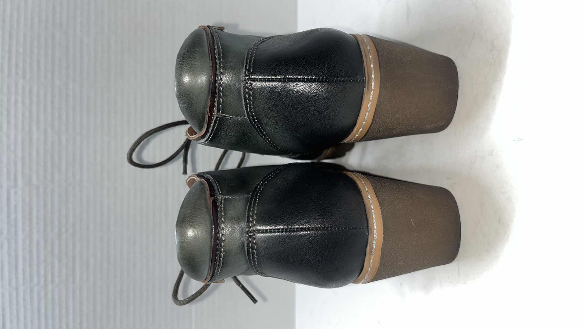 Photo 5 of PIKOLINOS ZAFIRO & OLMO MAPLE LEATHER WEDGE BOOTIES, HUNTER GREEN (WOMENS SIZE 39)