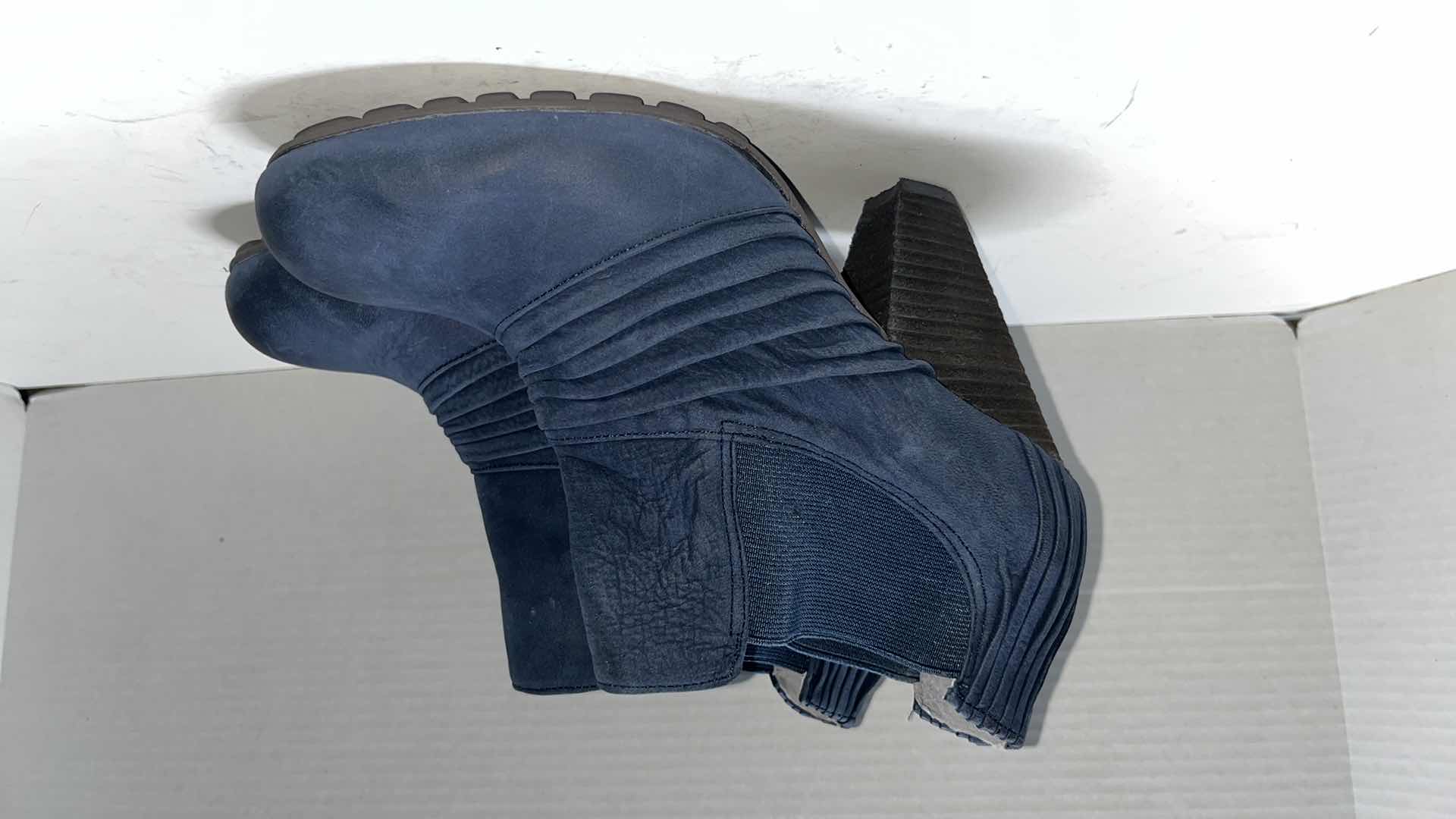 Photo 1 of VINCE CAMUTO BRONCO ANKLE BOOTIE, BLUE (WOMENS SIZE 8.5)