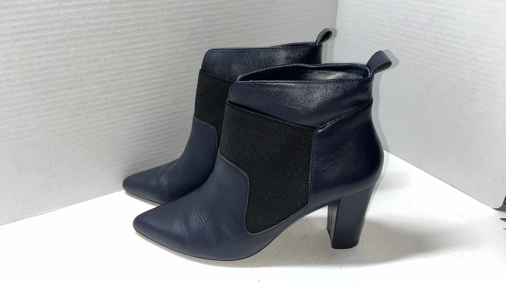 Photo 1 of ELLEN TRACY PERSUADE ANKLE BOOTIE, NAVY/BLACK (WOMENS SIZE 9)