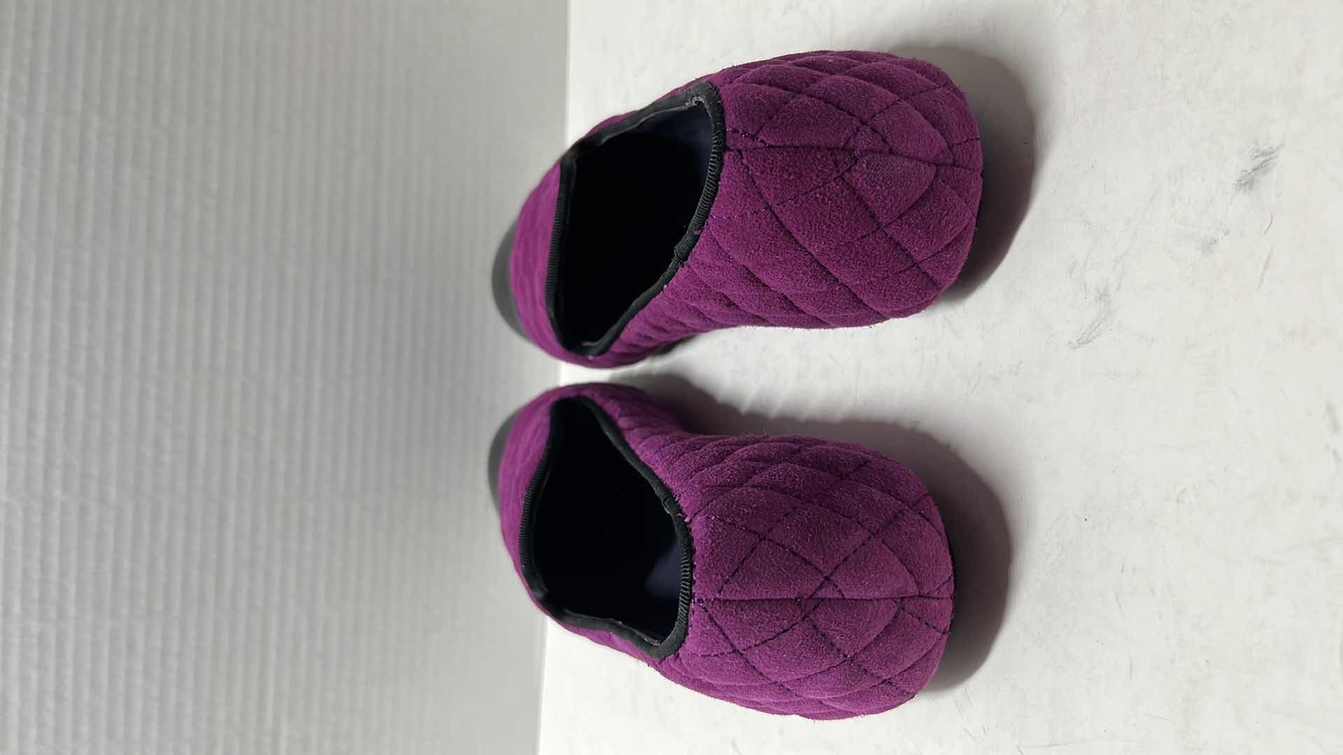 Photo 6 of VAN ELi BRUCIE QUILTED SUEDE SLIP-ON LOAFER, FUCHSIA PURPLE/BLACK PATENT (WOMENS SIZE 9.5)
