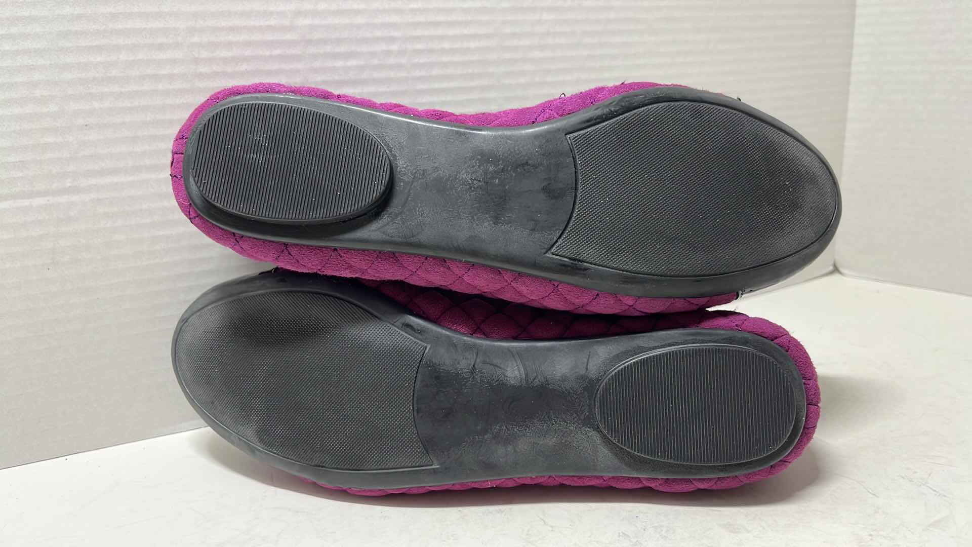 Photo 7 of VAN ELi BRUCIE QUILTED SUEDE SLIP-ON LOAFER, FUCHSIA PURPLE/BLACK PATENT (WOMENS SIZE 9.5)