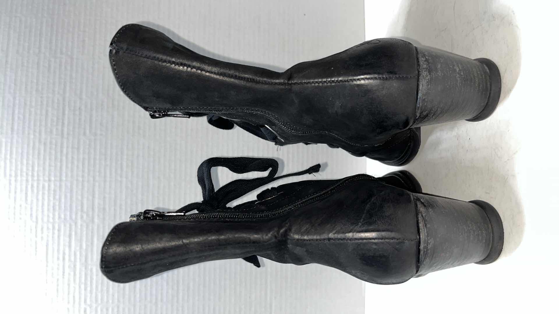 Photo 7 of JOHN FLUEVOG EAST END GLADSTONE MID-CALF LACE-UP BOOT, BLACK (WOMENS SIZE 8.5)