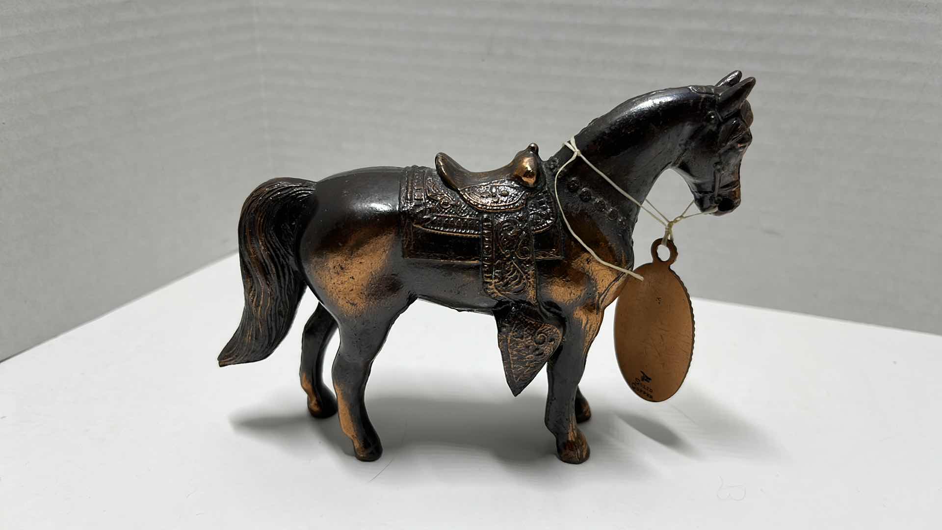 Photo 3 of COPPER, PEWTER & METAL HORSE FIGURINES (6)