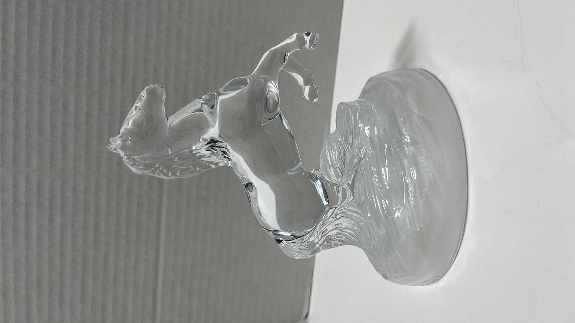 Photo 5 of VARIOUS CLEAR GLASS HORSE FIGURINES (4)