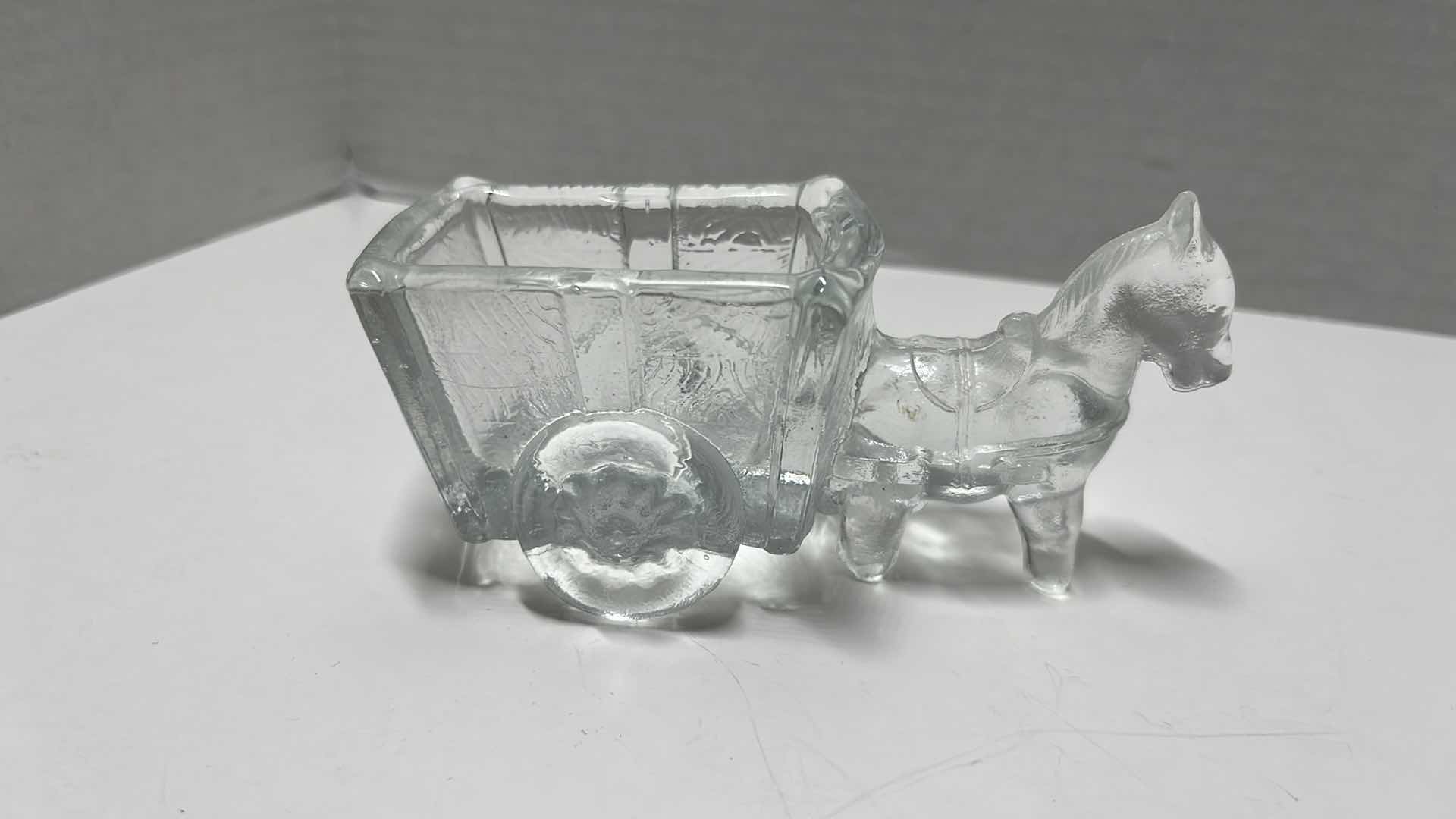 Photo 7 of VARIOUS CLEAR GLASS HORSE FIGURINES (4)