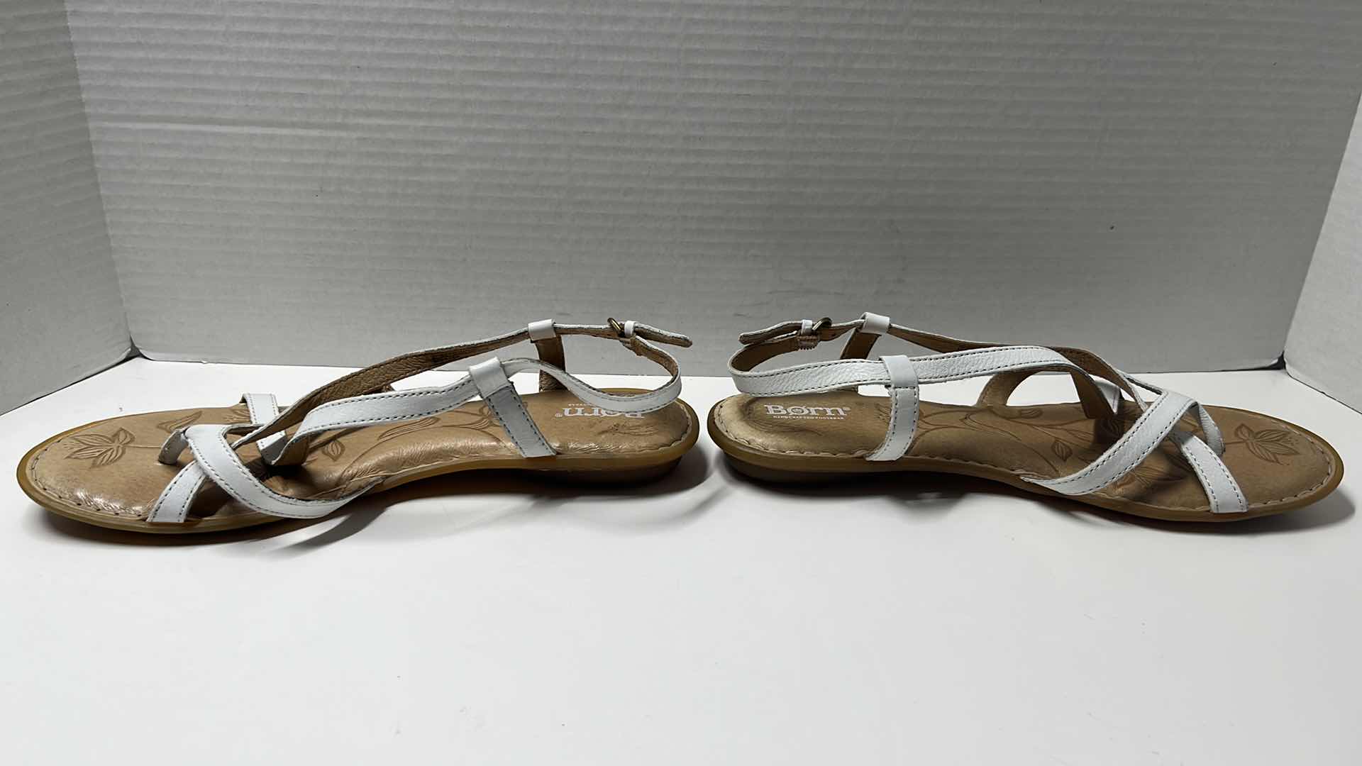 Photo 3 of BORN MAI FLAT SANDAL, WHITE (WOMENS SIZE 9)