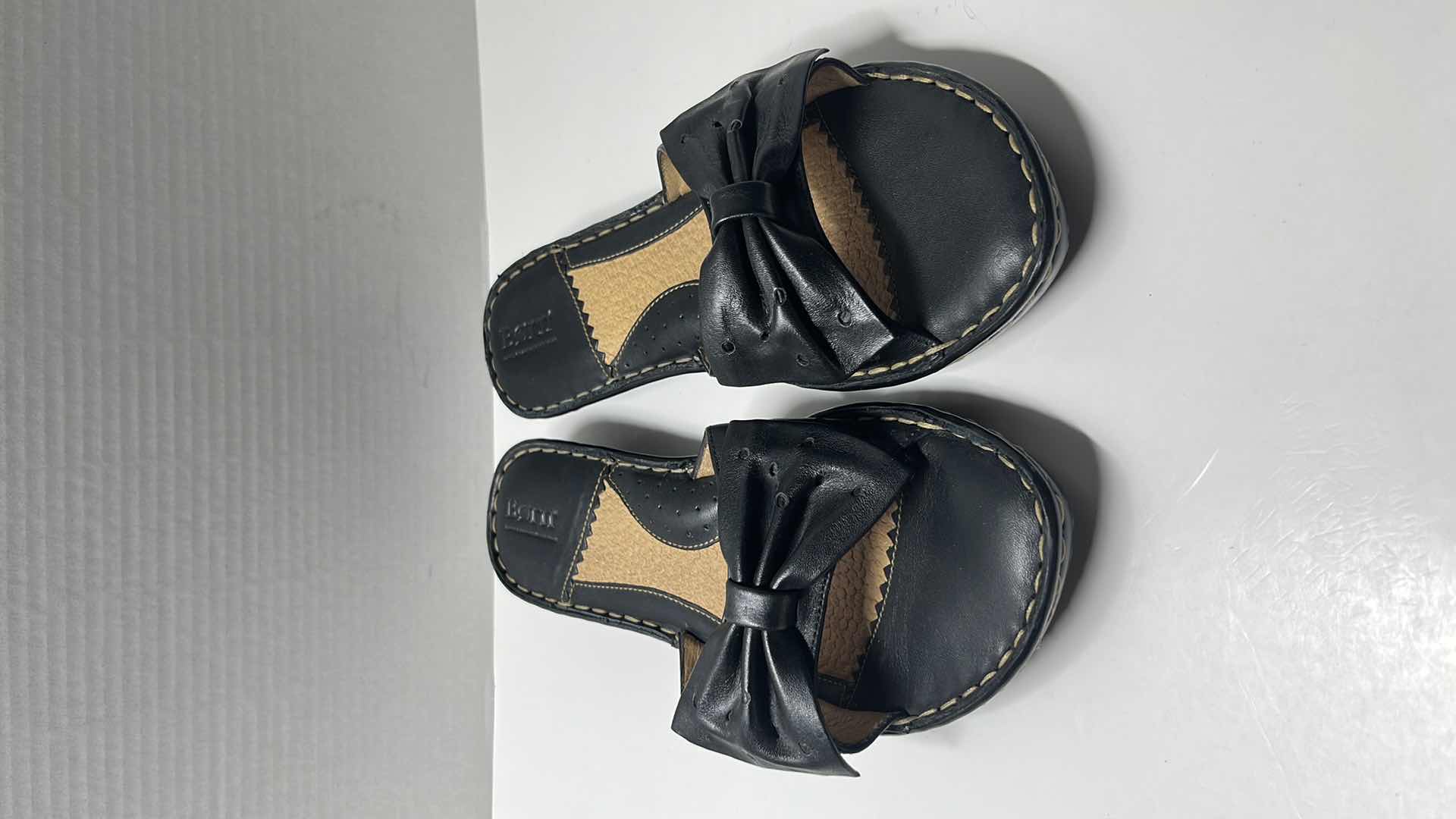 Photo 5 of BORN BOW TIE SLIDE SANDAL, BLACK (WOMENS SIZE 9)