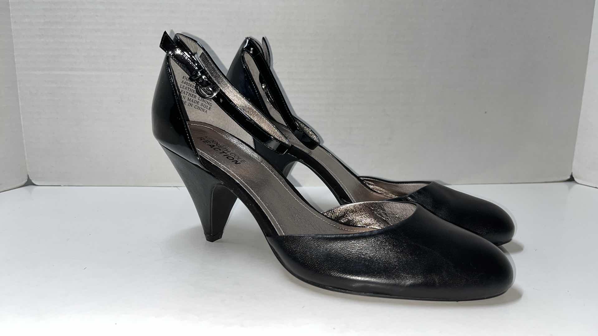 Photo 1 of KENNETH COLE REACTION ANKLE STRAP HEEL, BLACK (WOMENS SIZE 8.5)