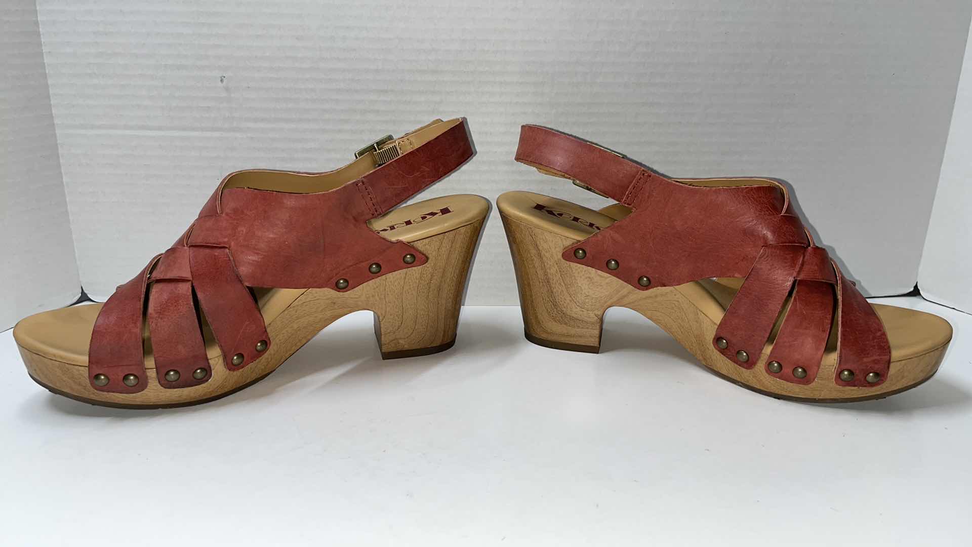 Photo 4 of KORKS BY KORK-EASE BERENGO CLOG SANDALS, BRICK RED (WOMENS SIZE 9)