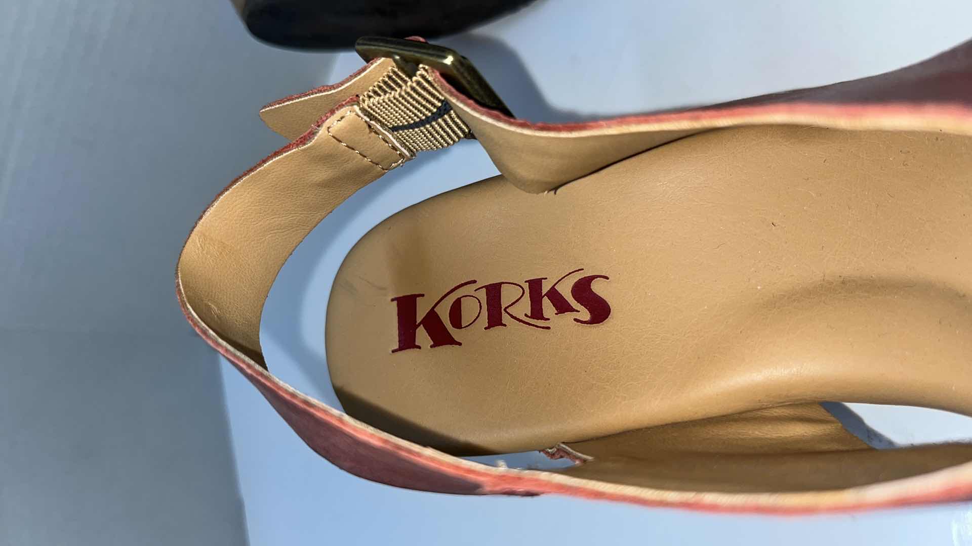 Photo 8 of KORKS BY KORK-EASE BERENGO CLOG SANDALS, BRICK RED (WOMENS SIZE 9)