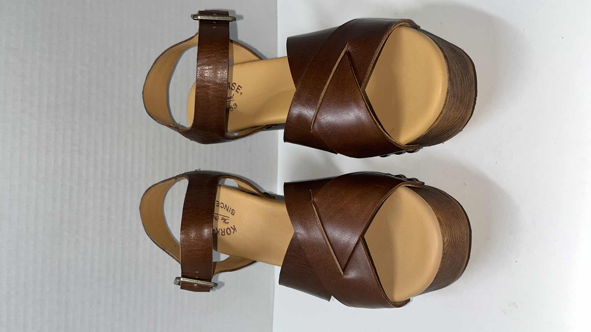 Photo 5 of KORK-EASE LEWY PLATFORM SANDAL, COGNAC (WOMENS SIZE 9)