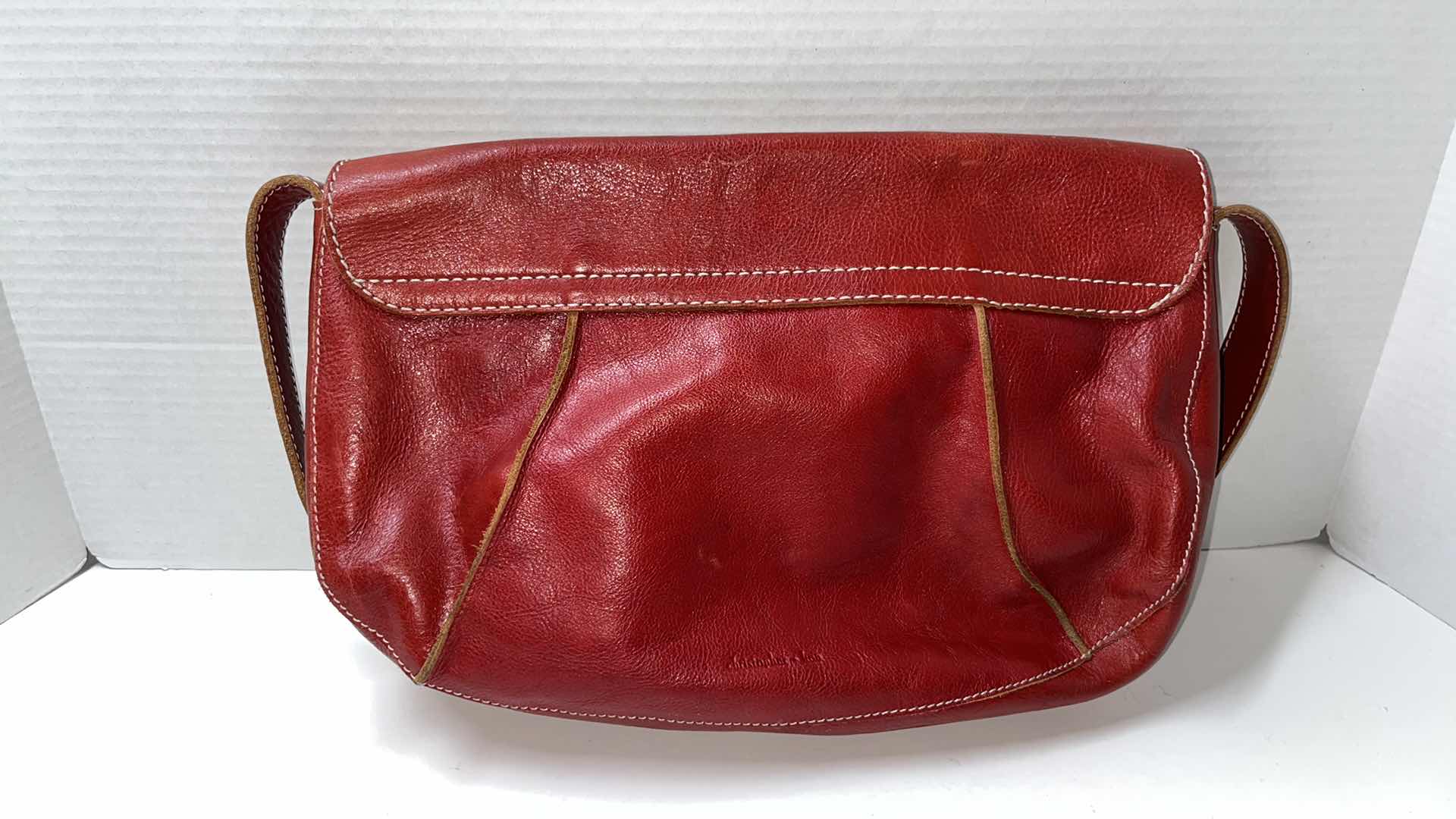 Photo 2 of CHRISTOPHER KON LEATHER SHOULDER BAG, RED