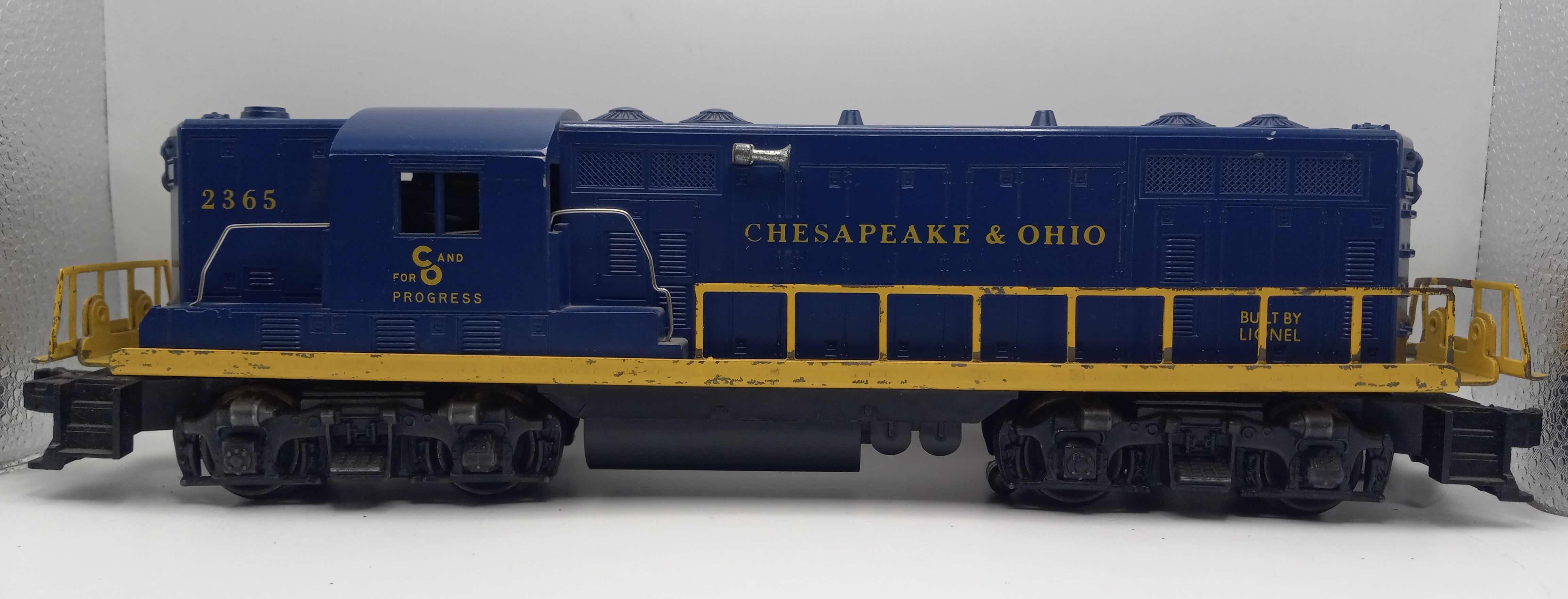 Photo 1 of LIONEL TRAINS CHESAPEAKE & OHIO GP-7 DIESEL LOCOMOTIVE 2365