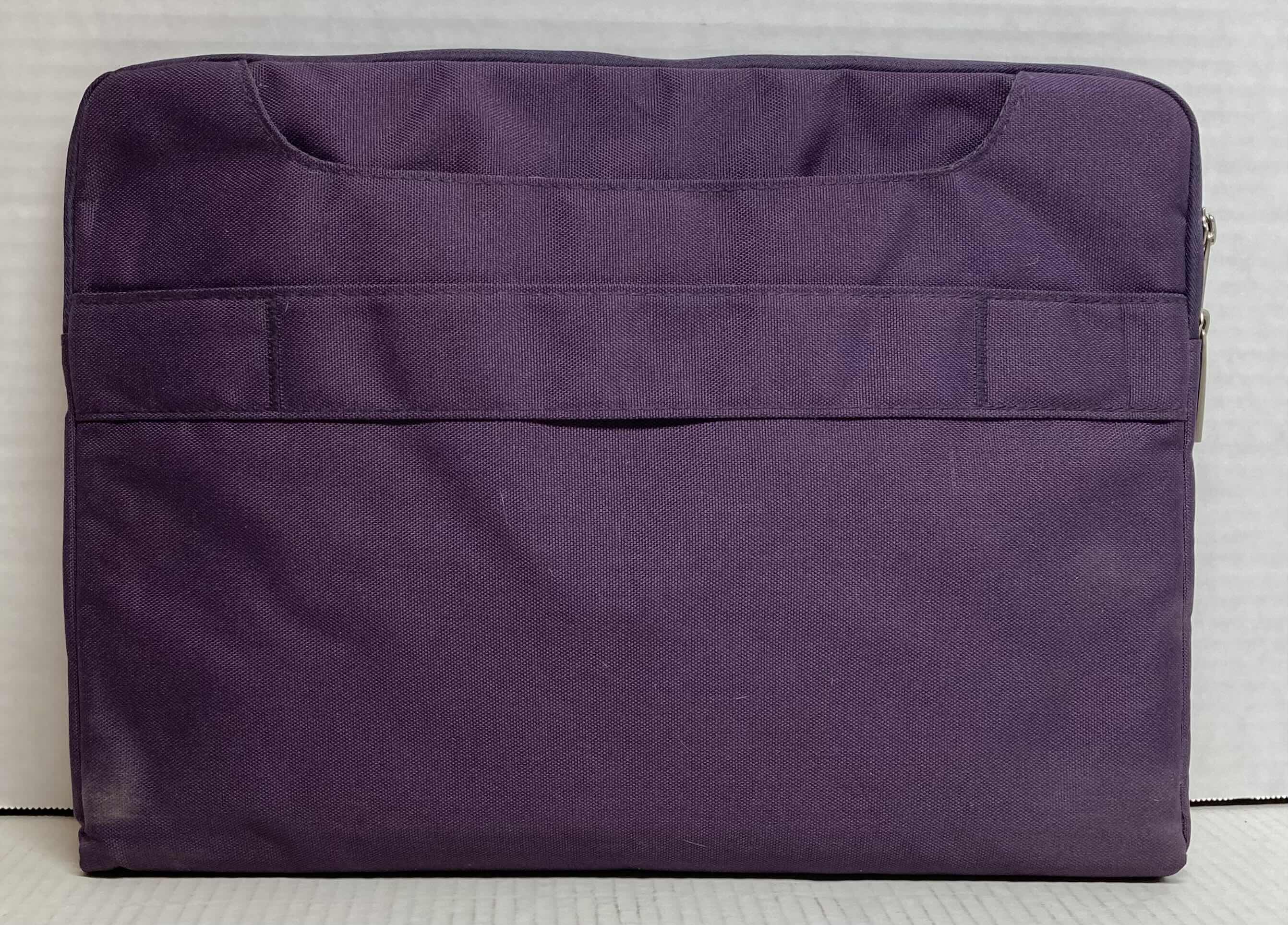 Photo 2 of QISHARE PURPLE WATERPROOF AND WEAR RESISTANT COMPUTER BAG 10.6” X 14.17”