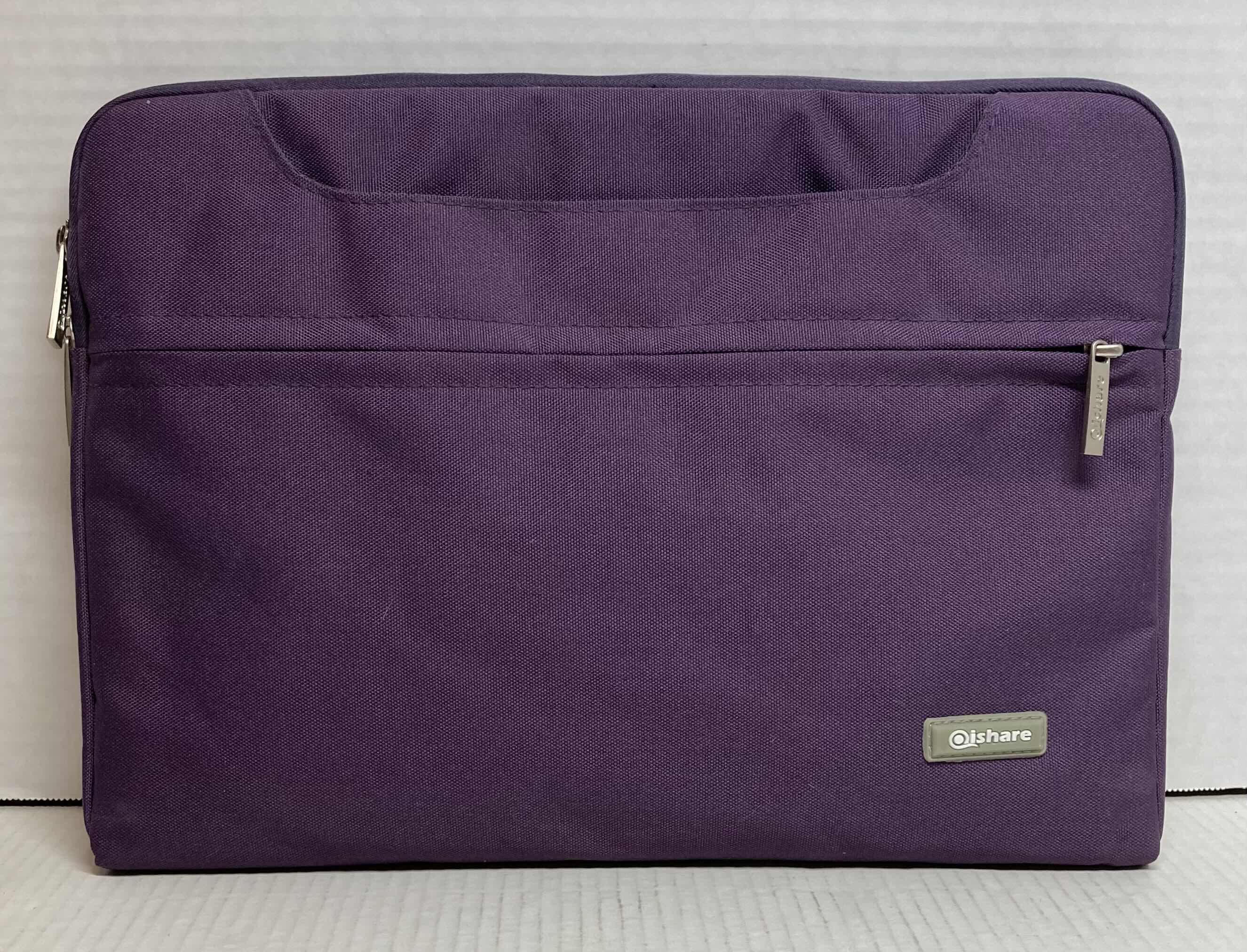 Photo 1 of QISHARE PURPLE WATERPROOF AND WEAR RESISTANT COMPUTER BAG 10.6” X 14.17”