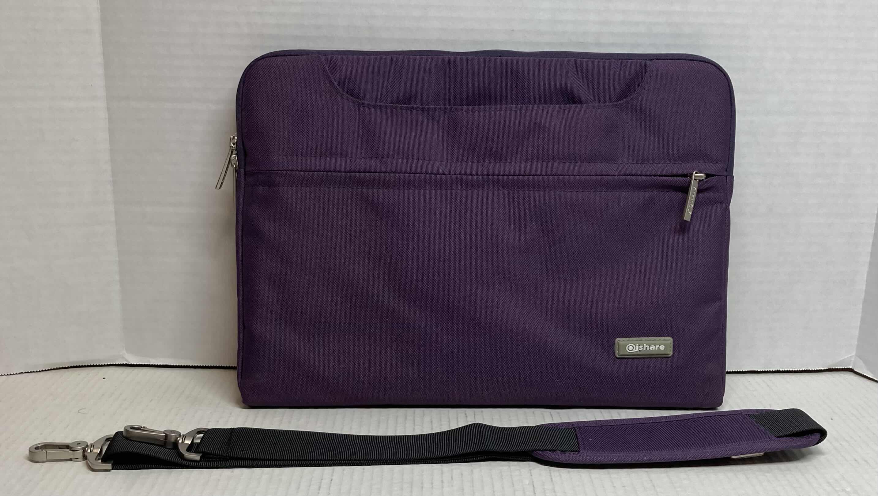 Photo 3 of QISHARE PURPLE WATERPROOF AND WEAR RESISTANT COMPUTER BAG 10.6” X 14.17”