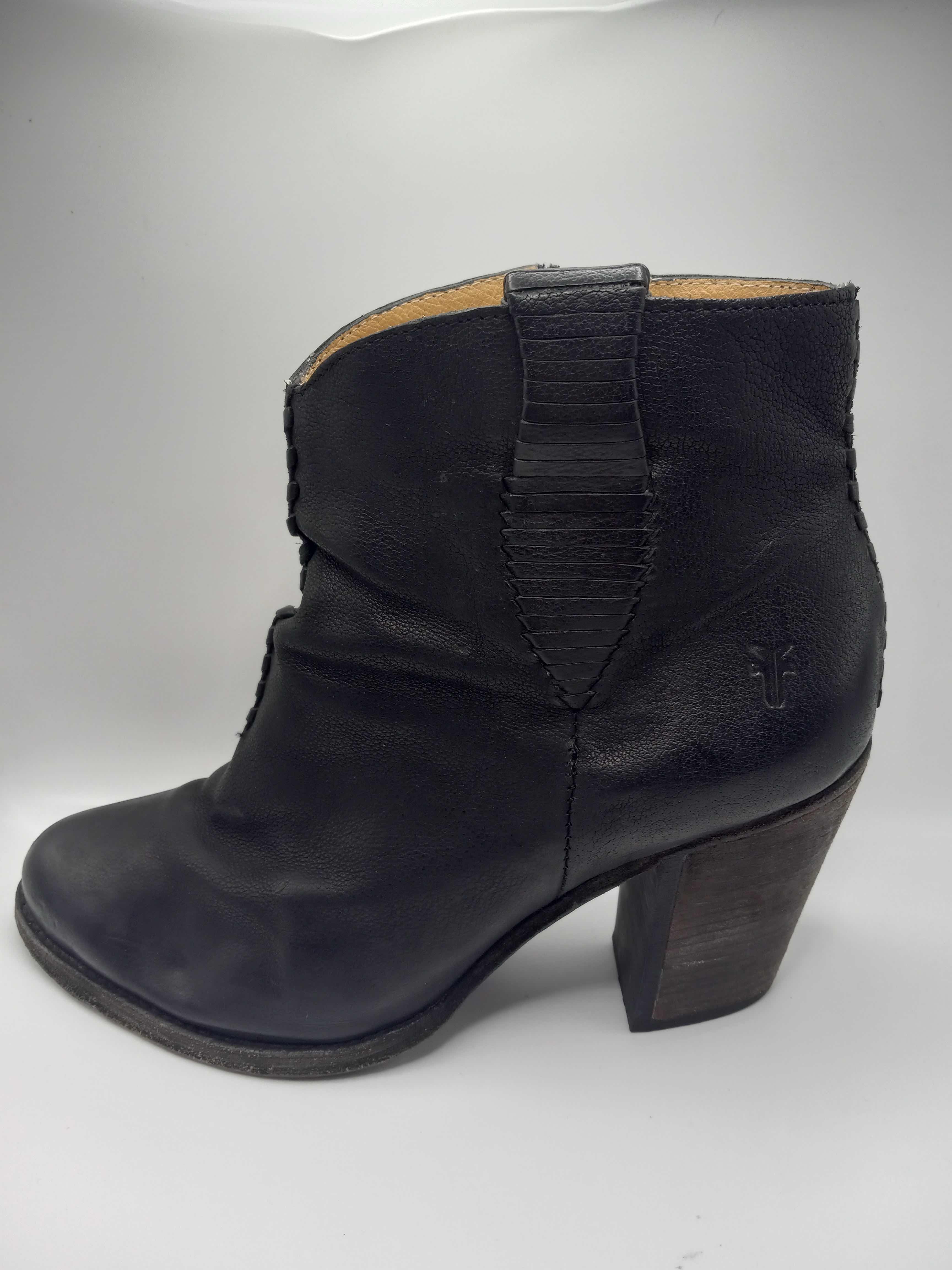 Photo 3 of FRYE ILANA WHIPSTITCH BLACK LEATHER SHORT ANKLE BOOTS BOOTIES WOMEN’S SIZE 9B