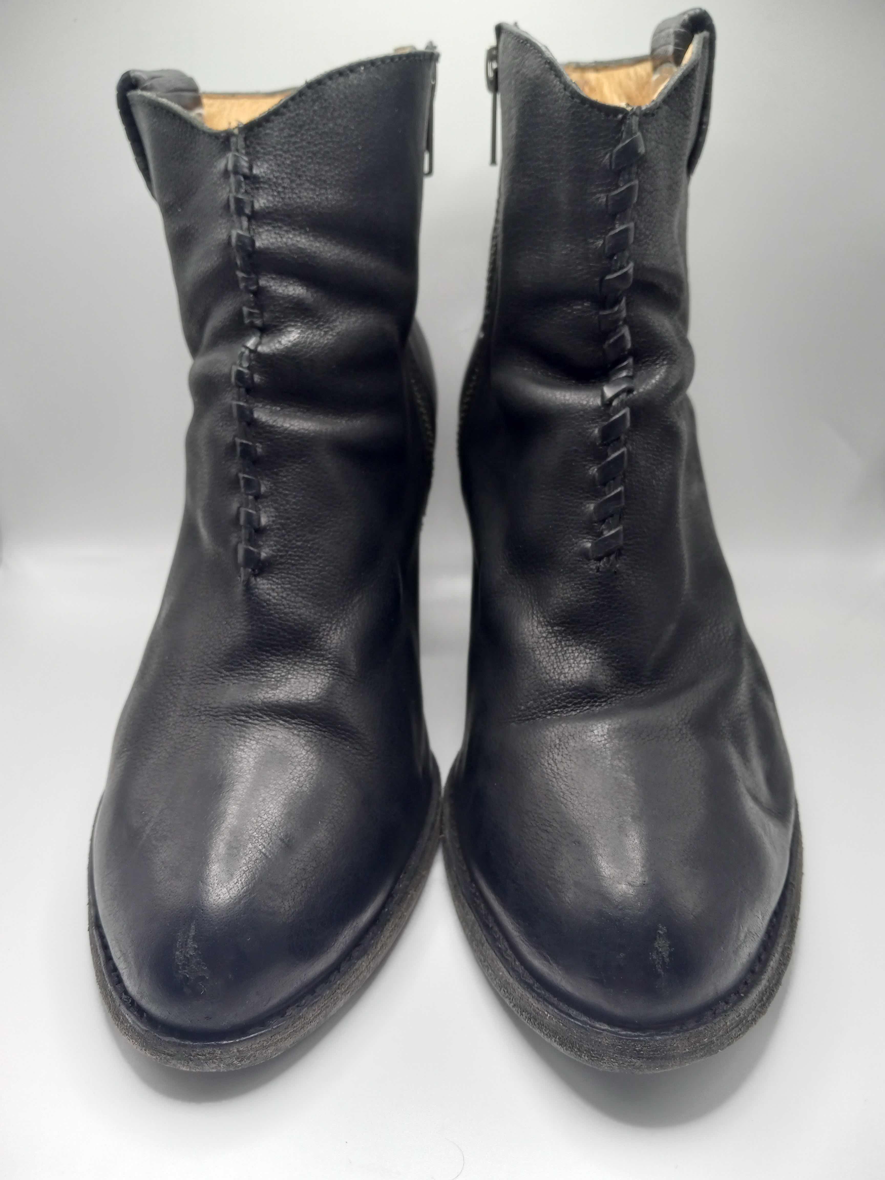 Photo 2 of FRYE ILANA WHIPSTITCH BLACK LEATHER SHORT ANKLE BOOTS BOOTIES WOMEN’S SIZE 9B