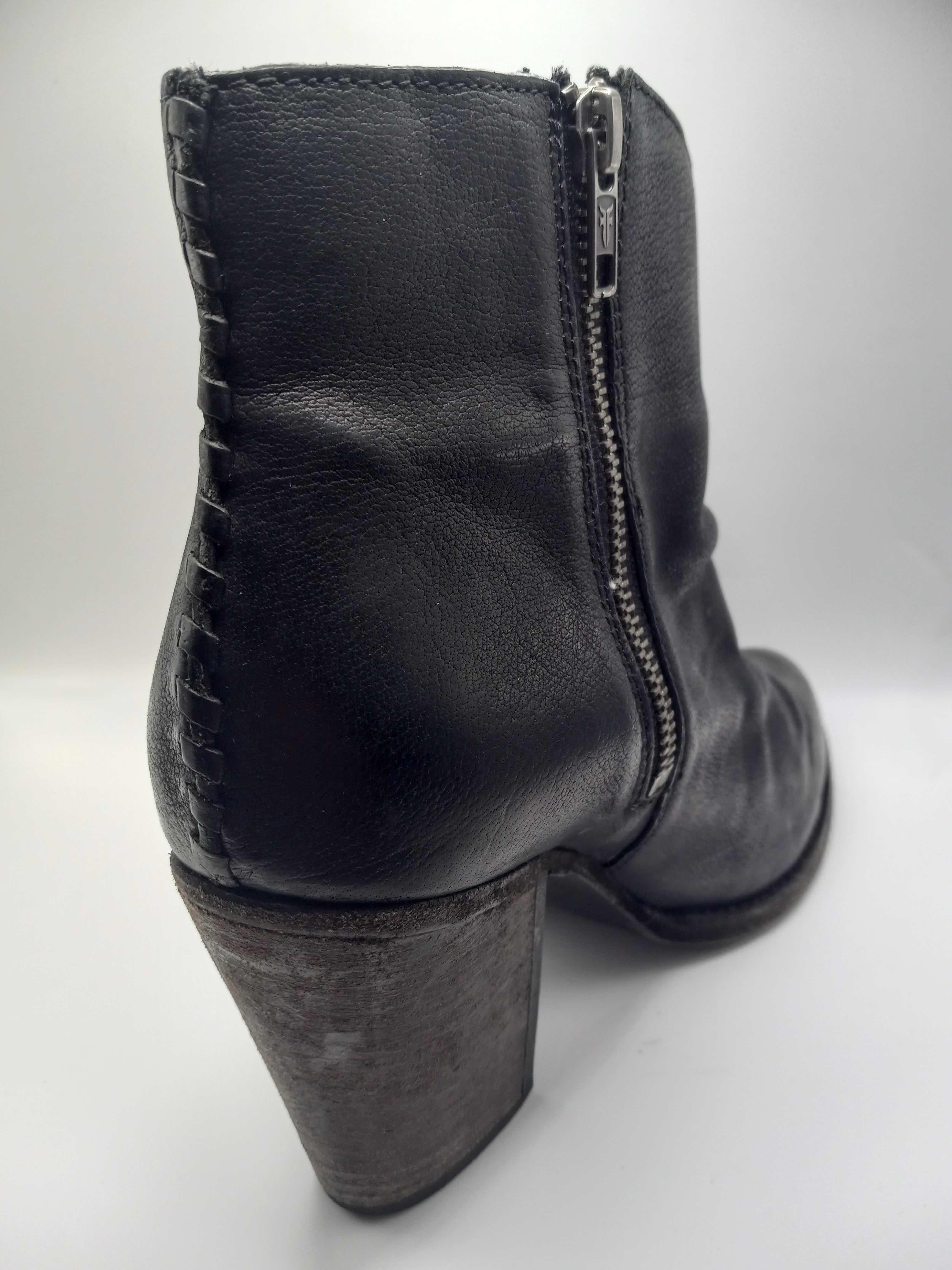 Photo 6 of FRYE ILANA WHIPSTITCH BLACK LEATHER SHORT ANKLE BOOTS BOOTIES WOMEN’S SIZE 9B